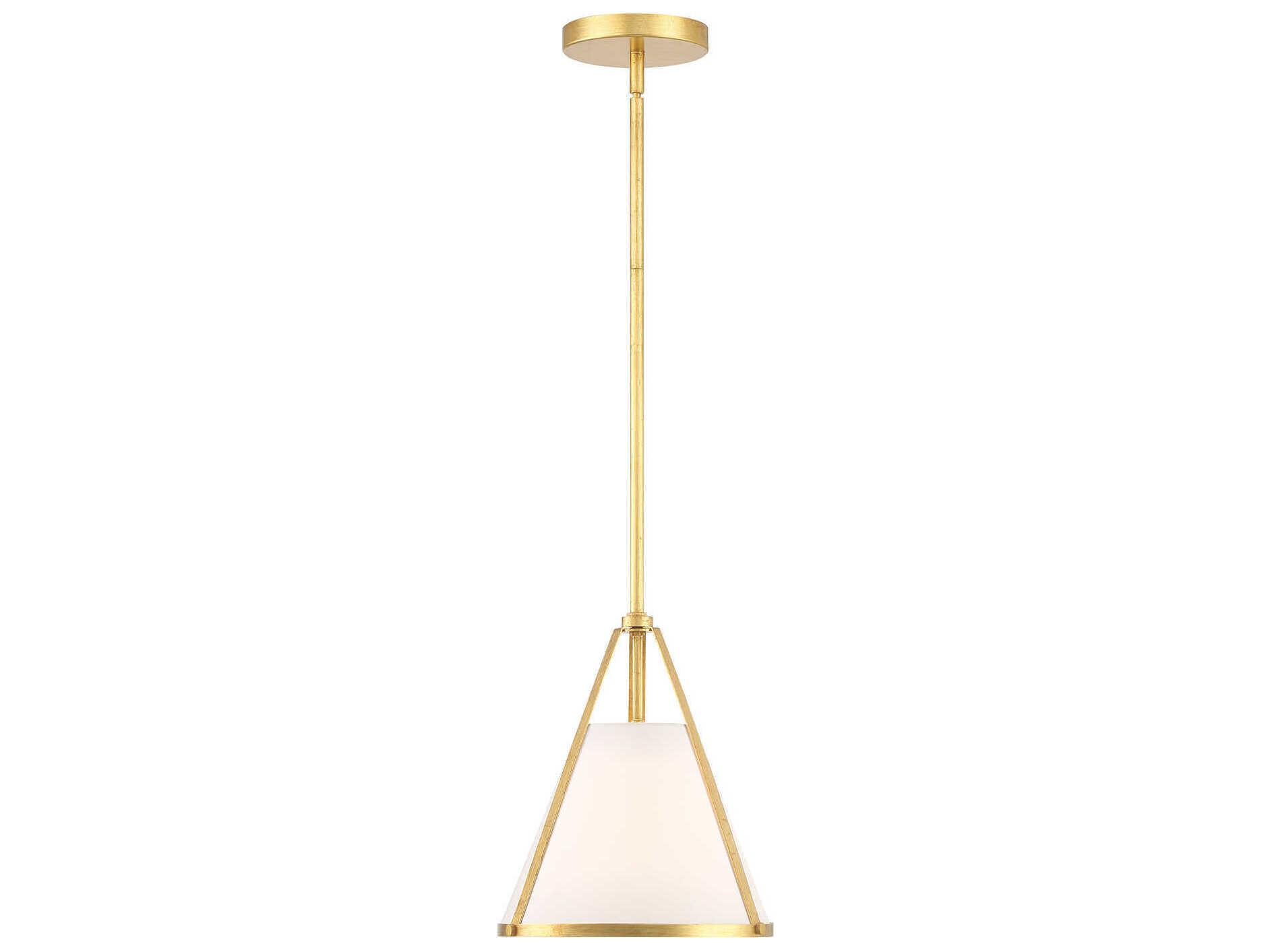 Crystorama Fulton 1-Light Antique Gold Empire Mini Pendant