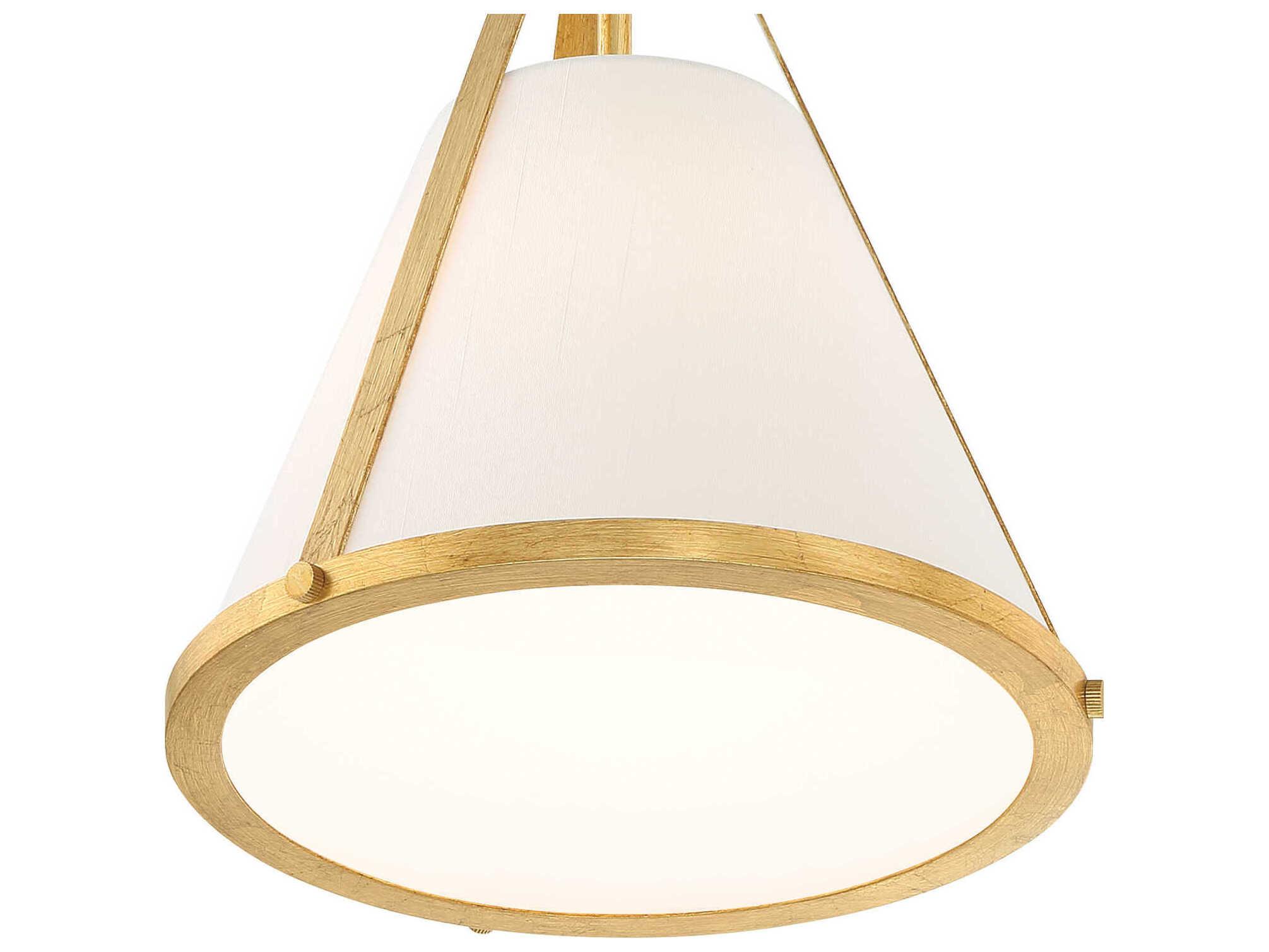 Crystorama Fulton 1-Light Antique Gold Empire Semi Flush Mount