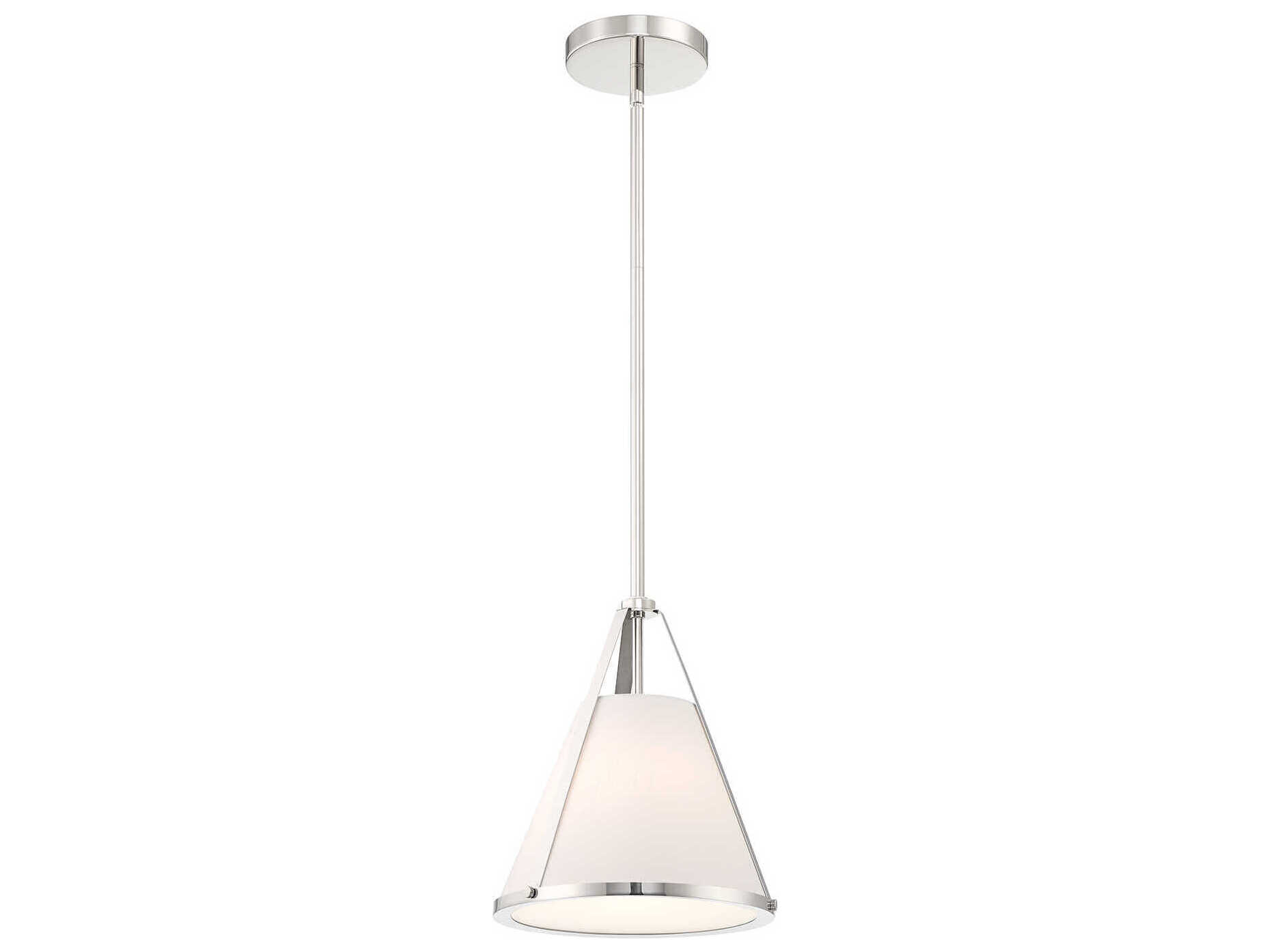 Crystorama Fulton 1-Light Polished Nickel Empire Mini Pendant