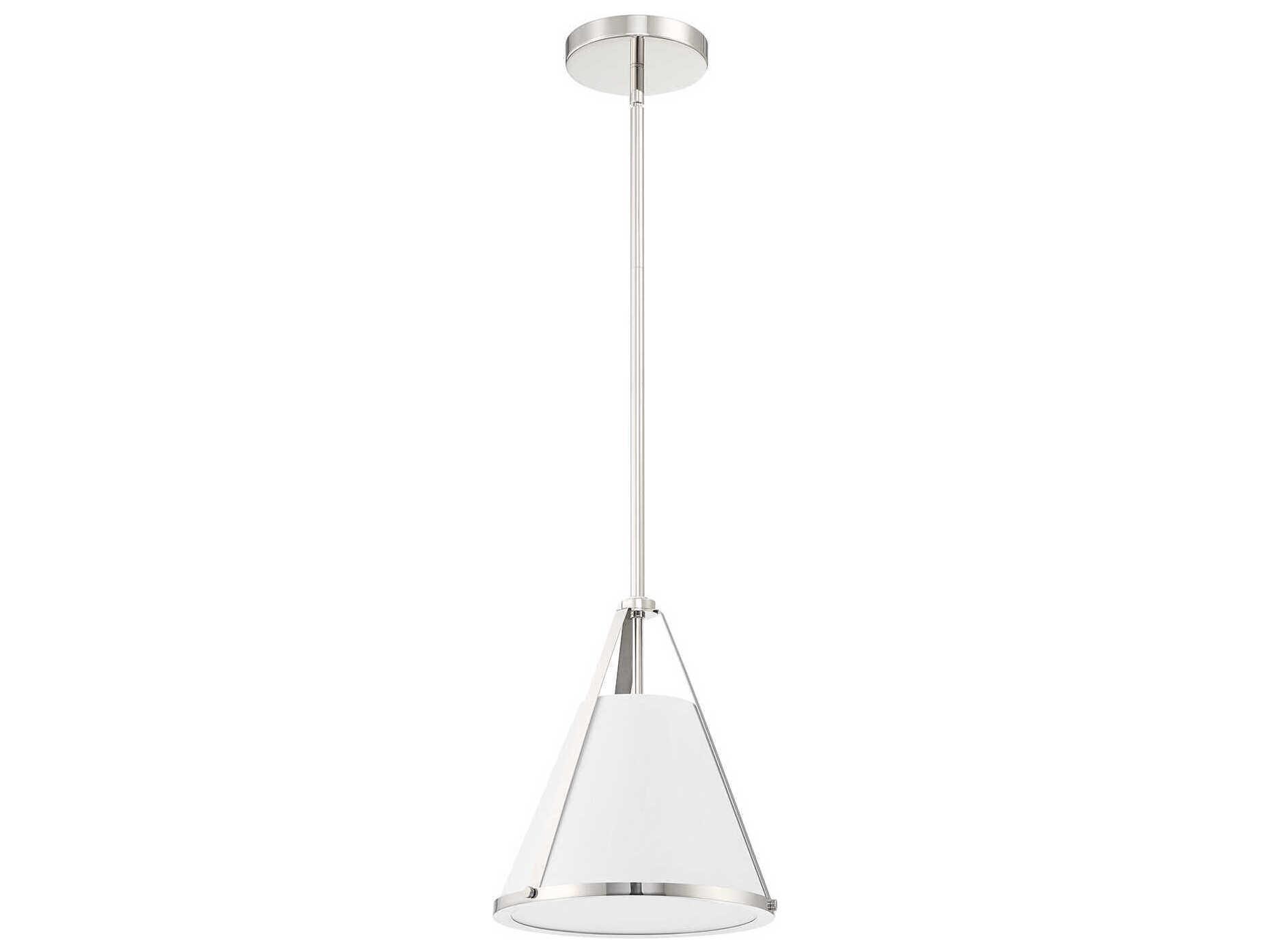 Crystorama Fulton 1-Light Polished Nickel Empire Mini Pendant