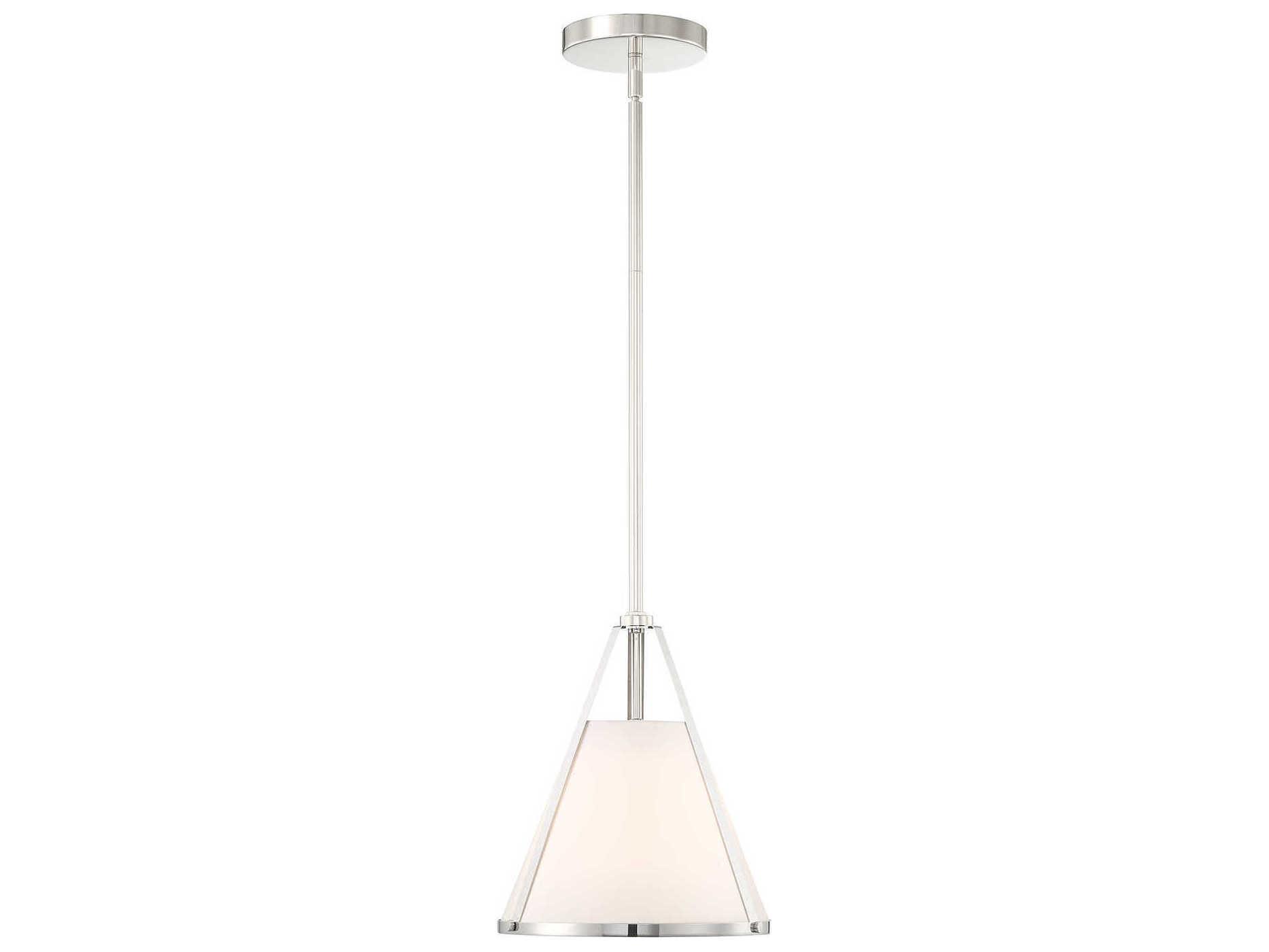Crystorama Fulton 1-Light Polished Nickel Empire Mini Pendant