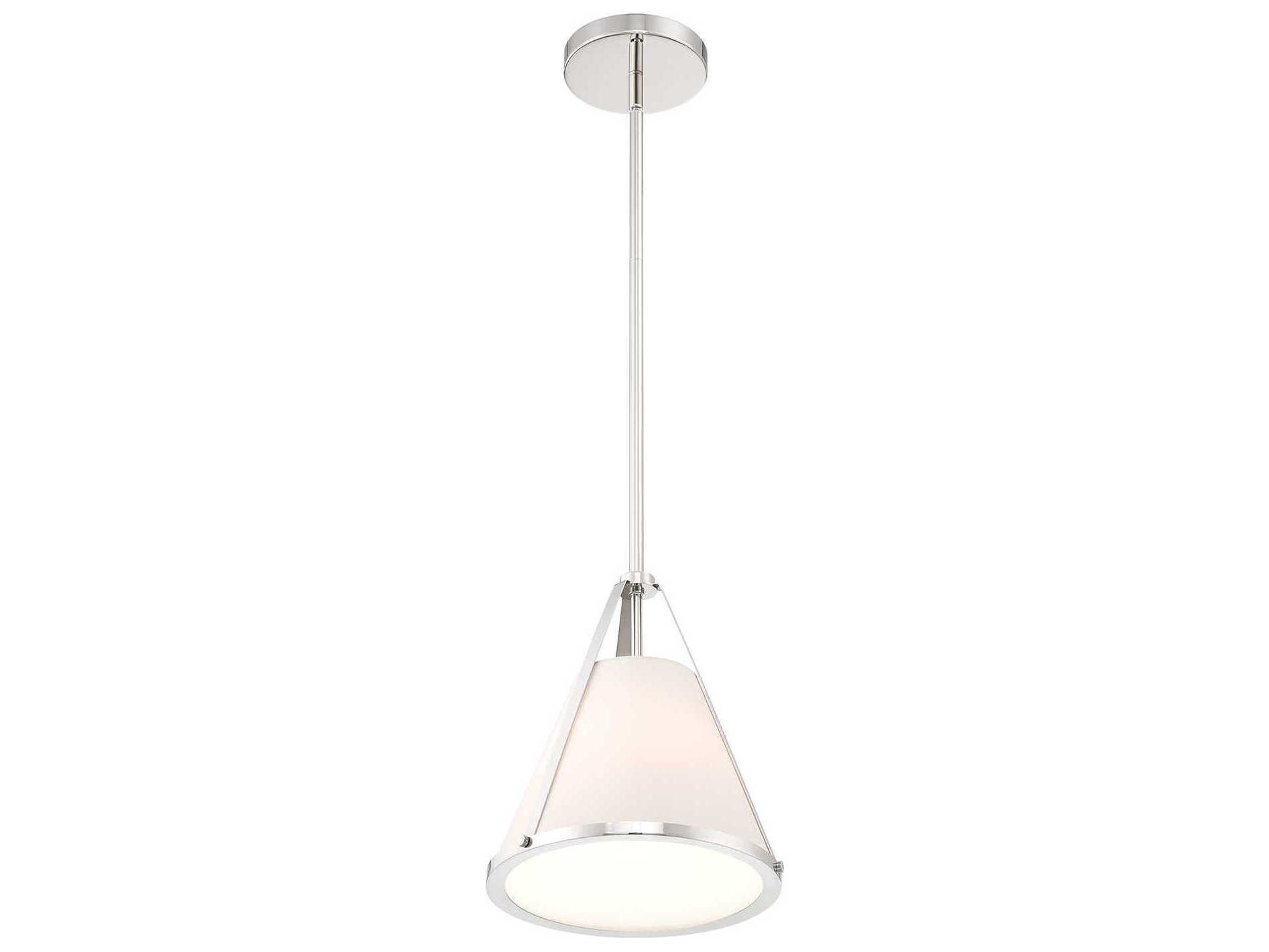 Crystorama Fulton 1-Light Polished Nickel Empire Mini Pendant