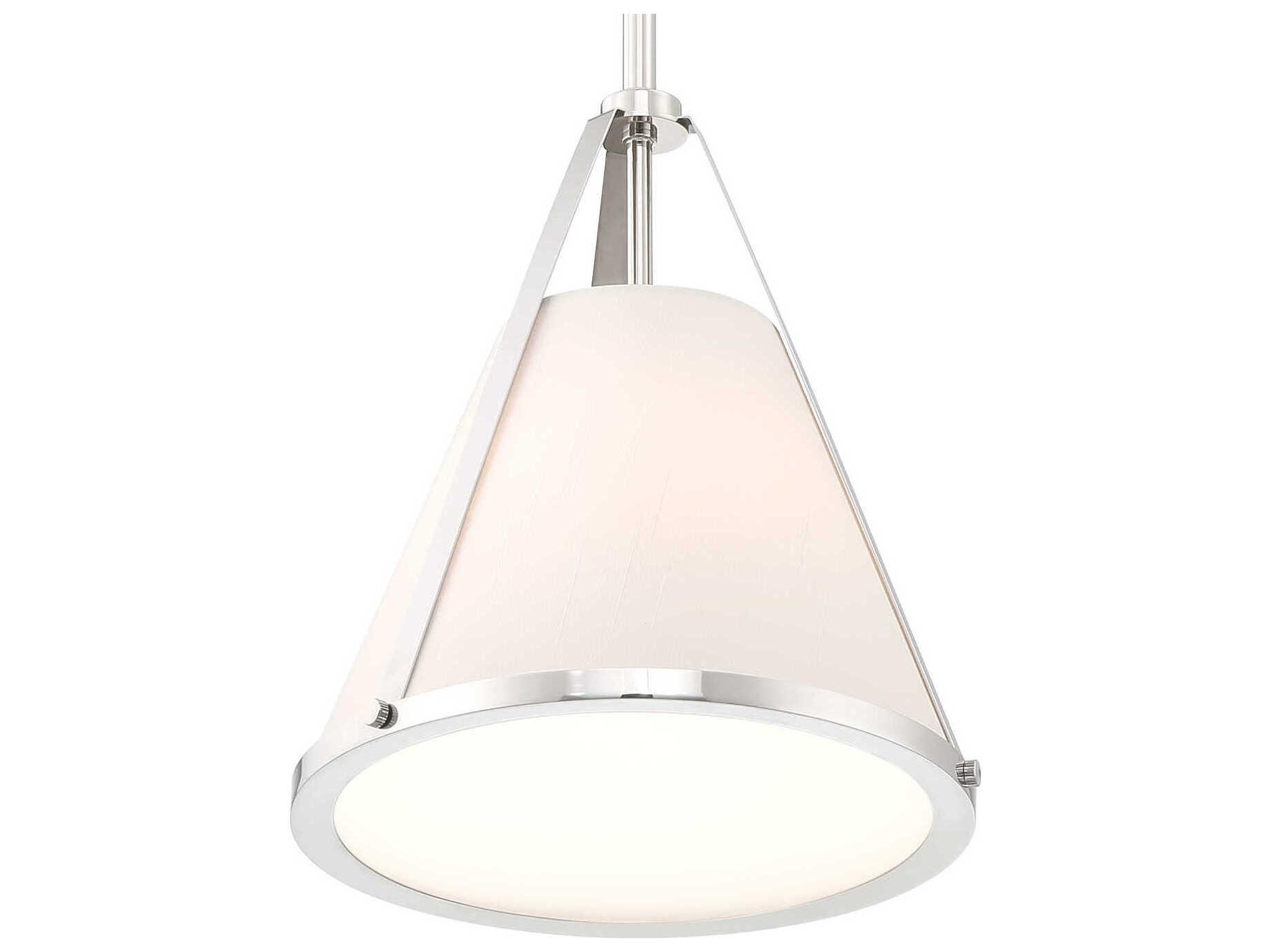 Crystorama Fulton 1-Light Polished Nickel Empire Mini Pendant