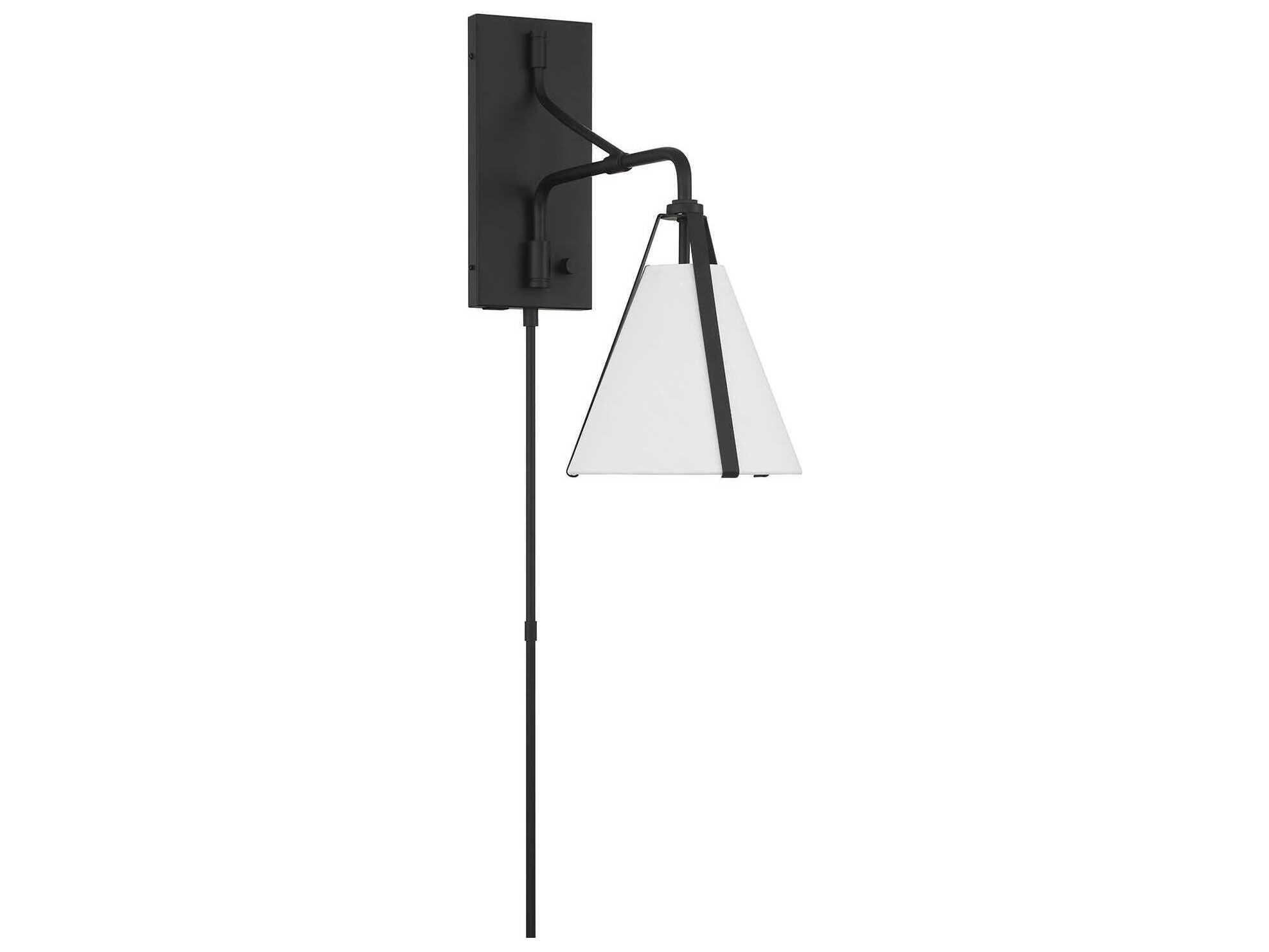 Crystorama Fulton 1-Light Black Swing Wall Sconce
