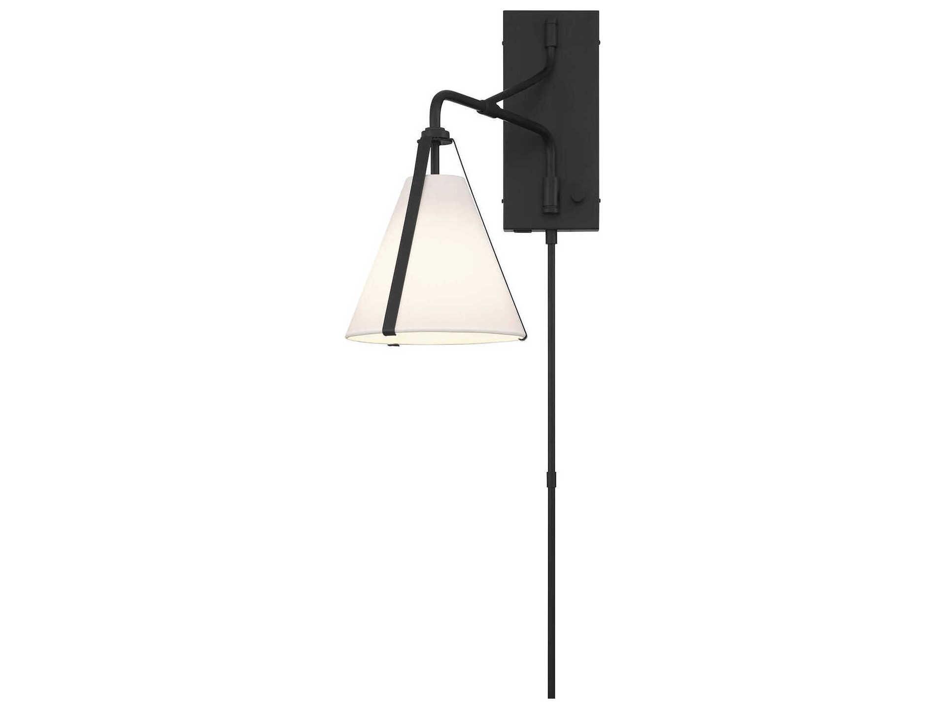 Crystorama Fulton 1-Light Black Swing Wall Sconce