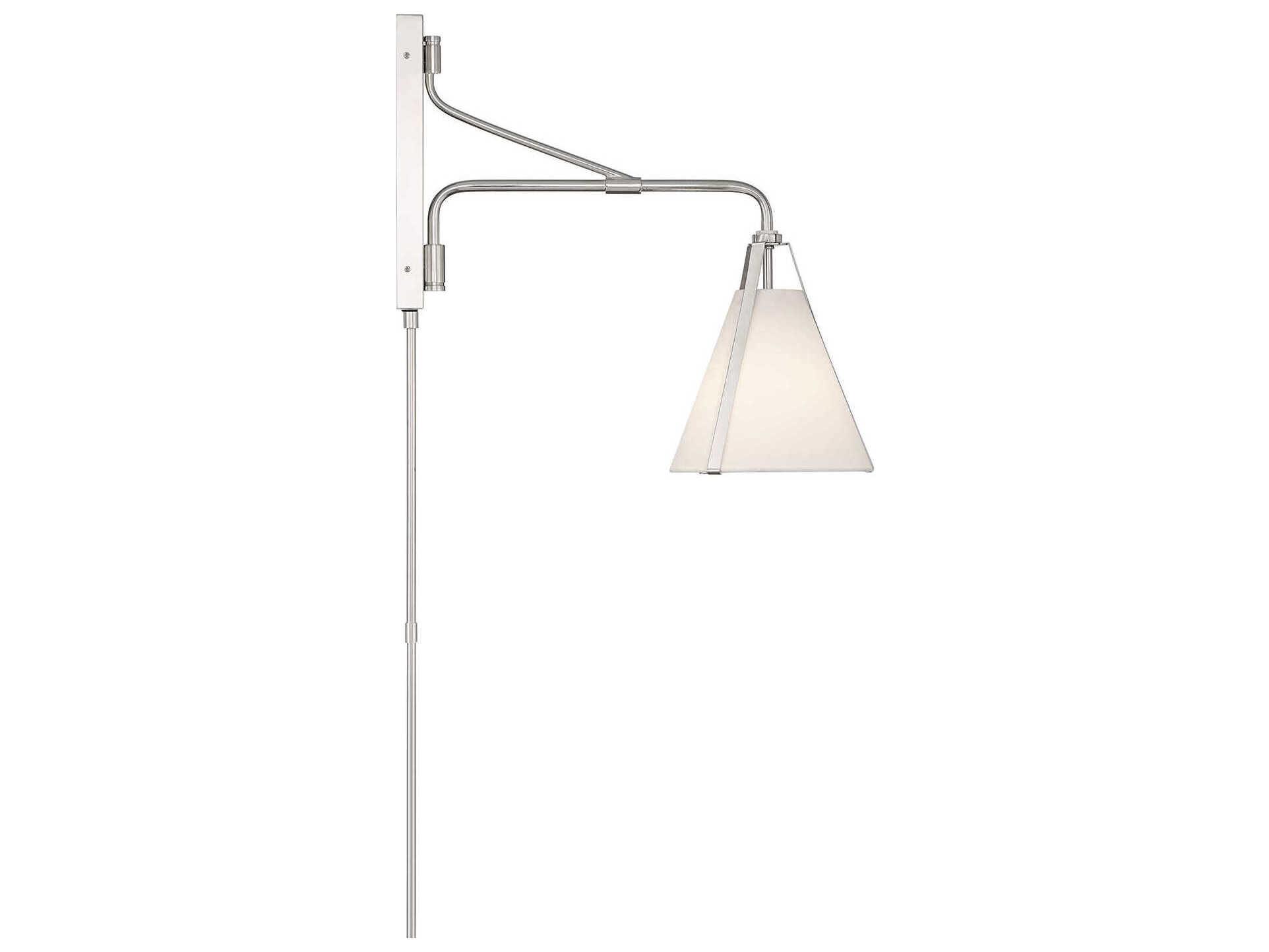 Crystorama Fulton 1-Light Polished Nickel Silver Swing Wall Sconce
