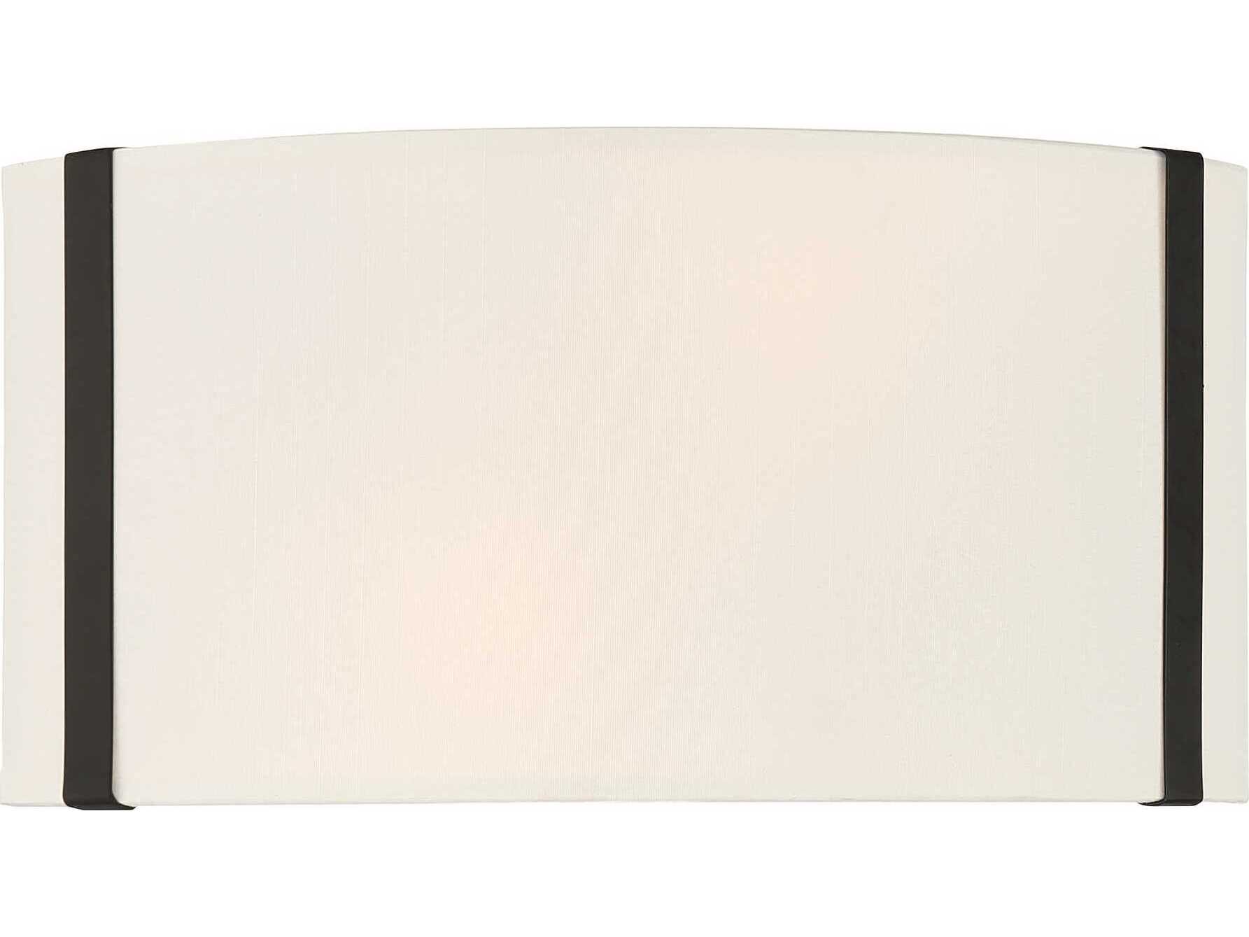 Crystorama Fulton 2-Light Black Wall Sconce