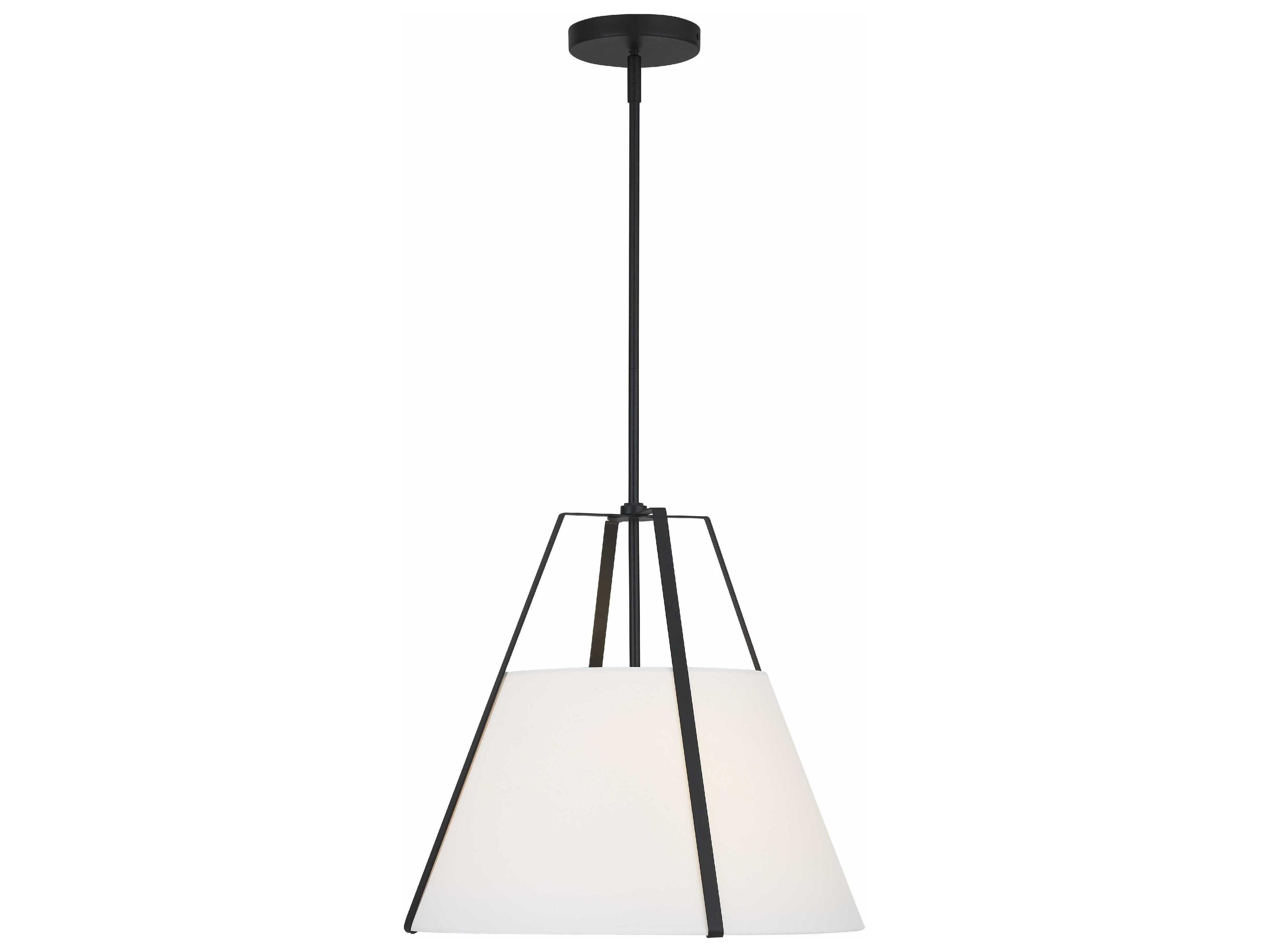 Crystorama Fulton 3-Light Black Empire Pendant