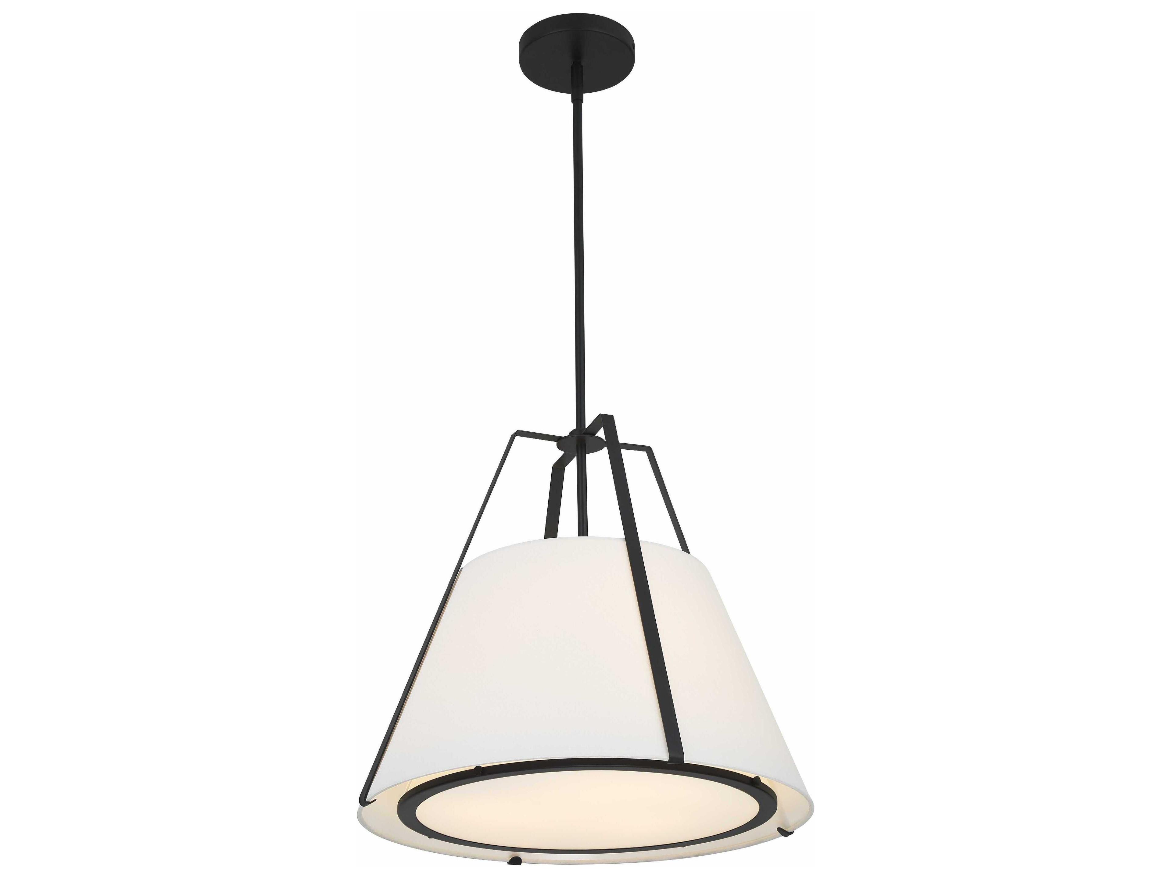 Crystorama Fulton 3-Light Black Empire Pendant