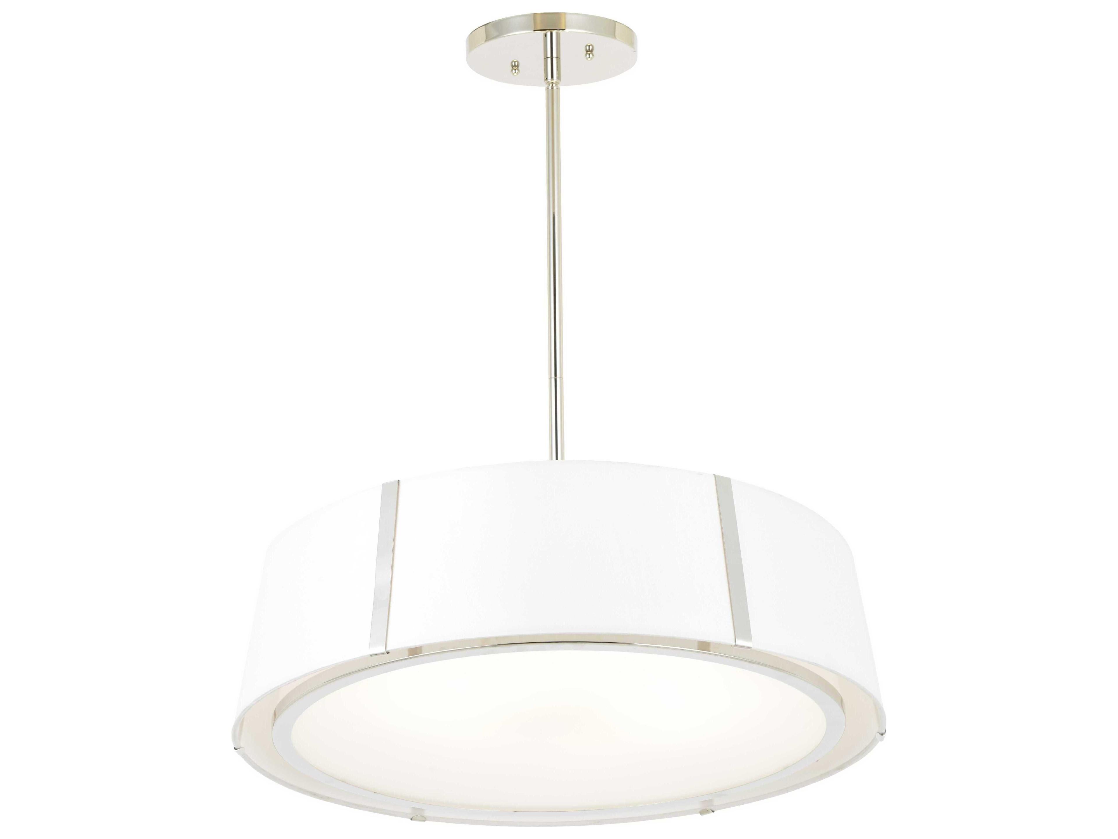 Crystorama Fulton 6-Light White Drum Chandelier