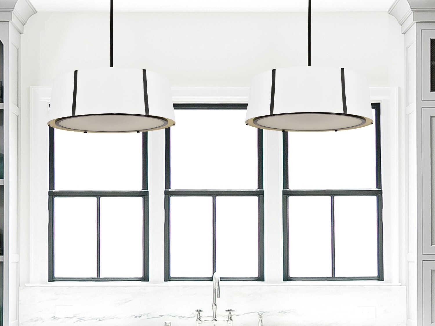 Crystorama Fulton 6-Light White Drum Chandelier