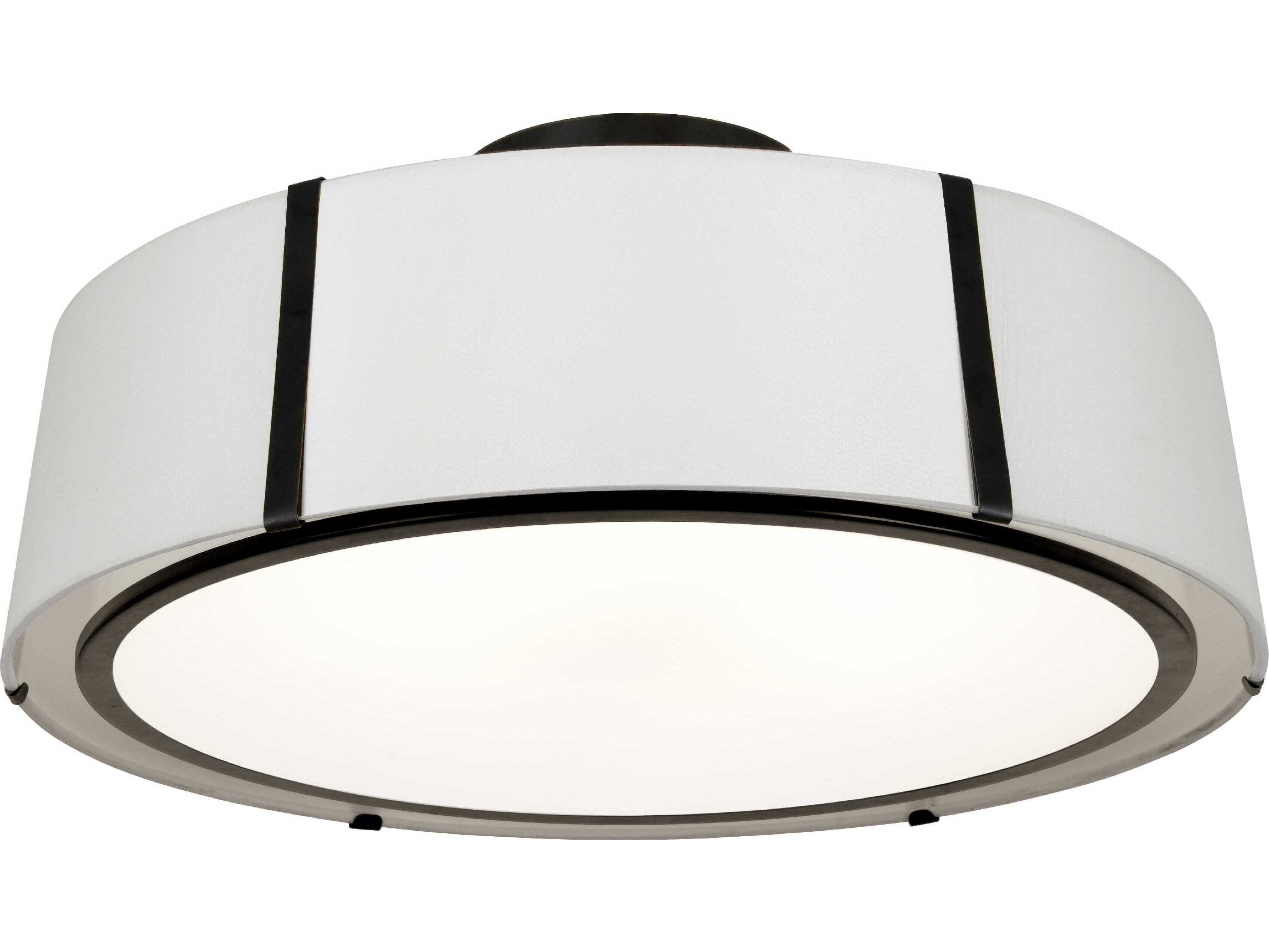 Crystorama Fulton 6-Light White Drum Flush Mount