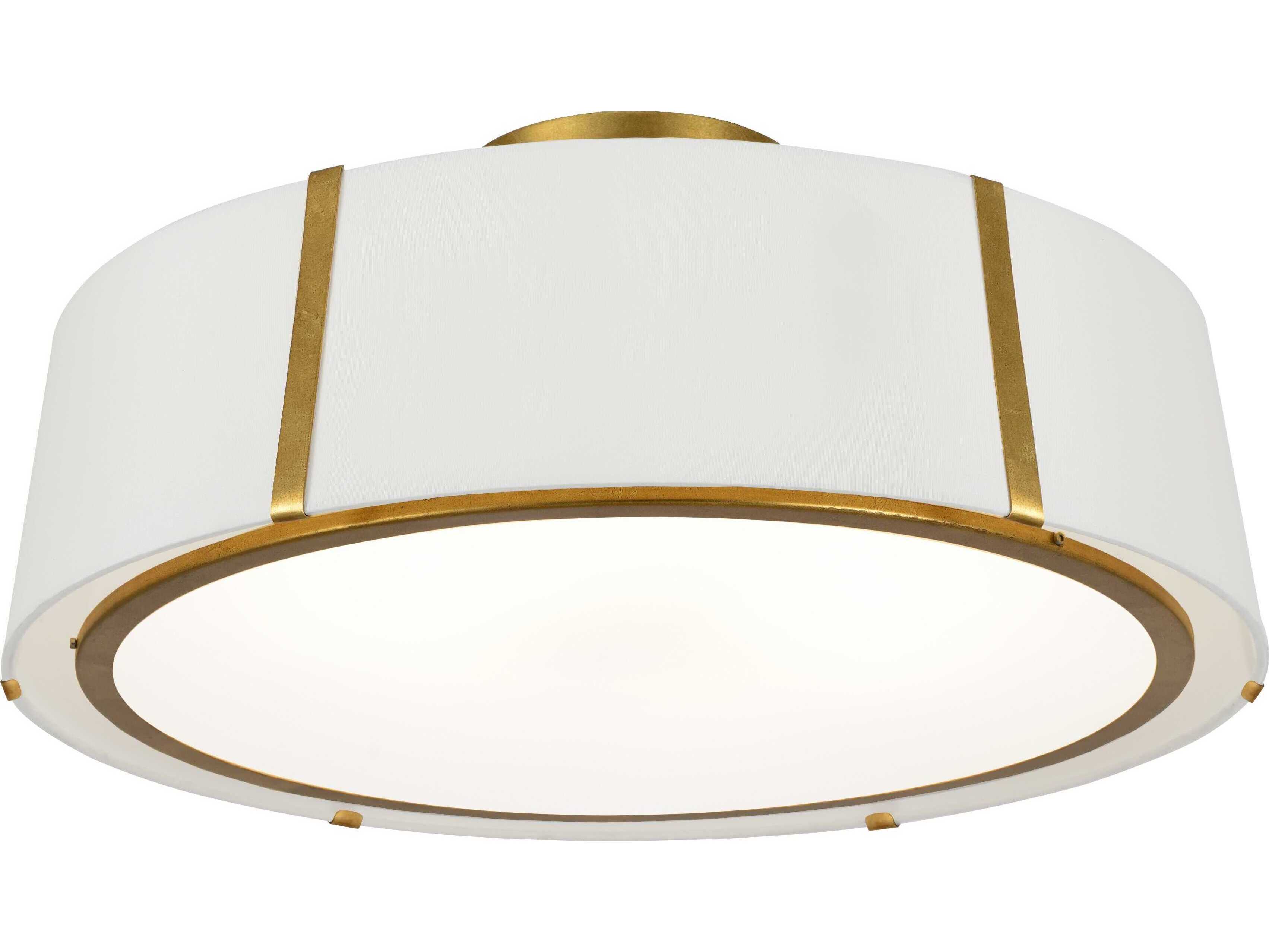 Crystorama Fulton 6-Light White Drum Flush Mount