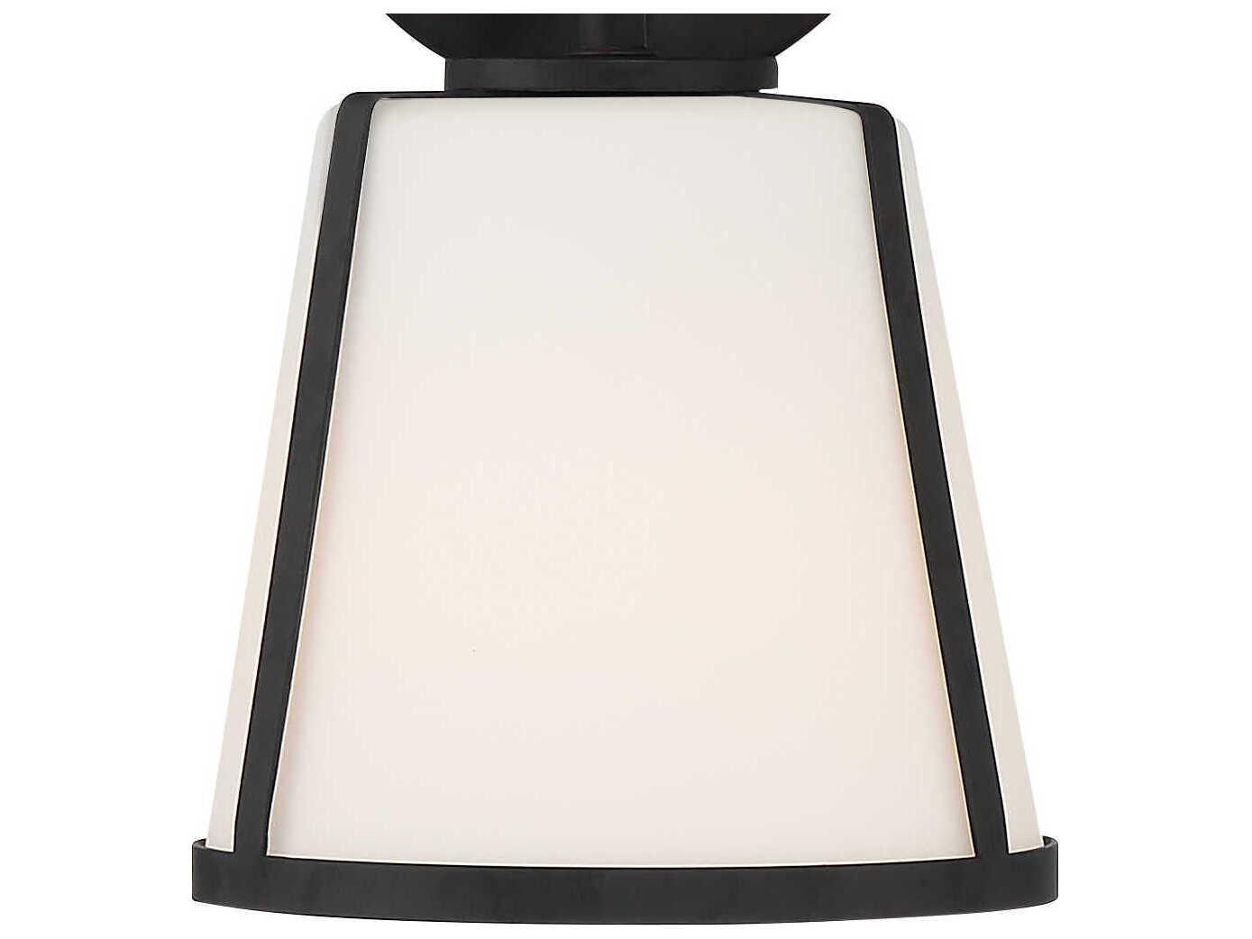Crystorama Fulton 1-Light Black Glass Wall Sconce