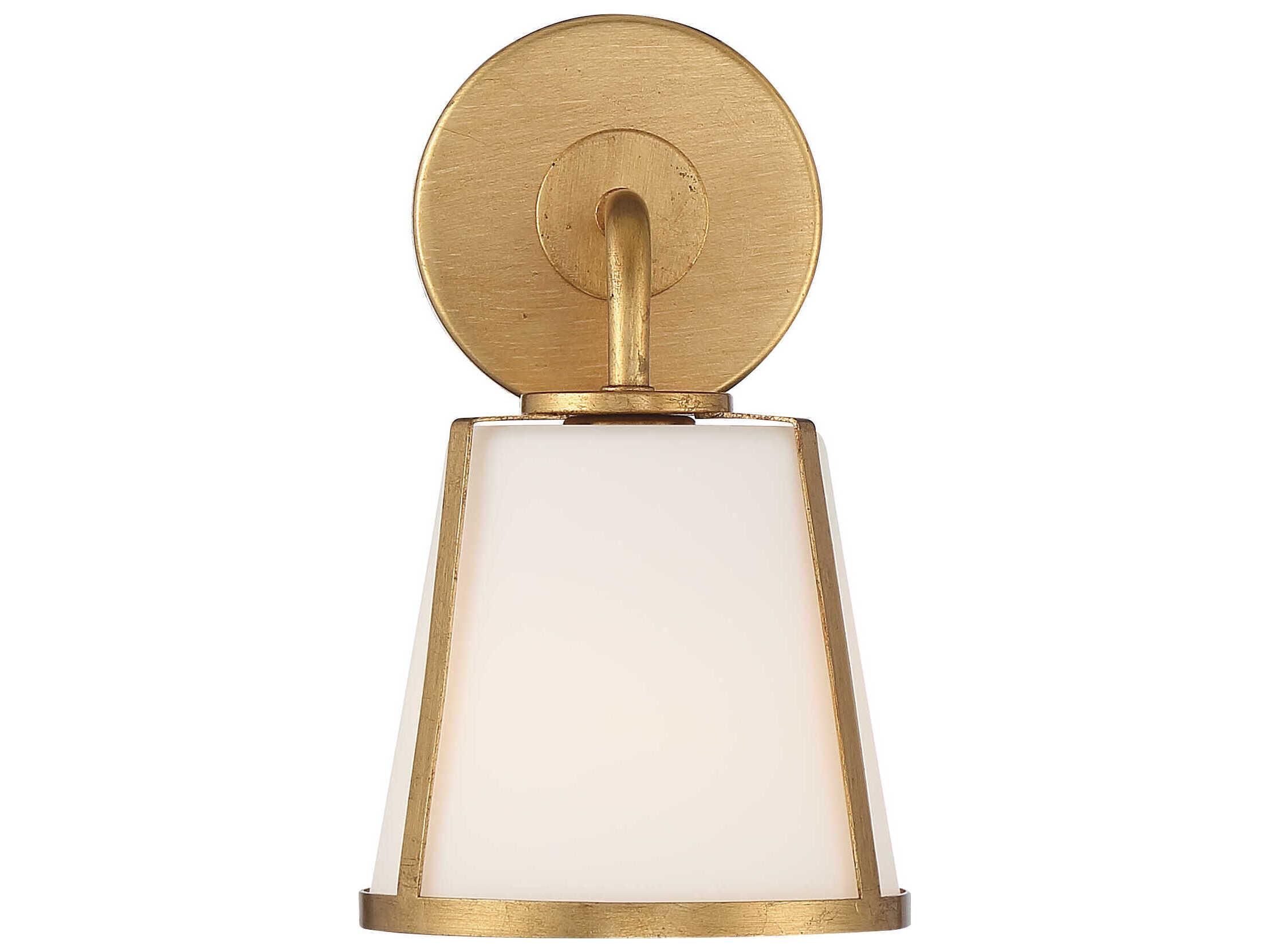 Crystorama Fulton 1-Light Antique Gold Glass Wall Sconce