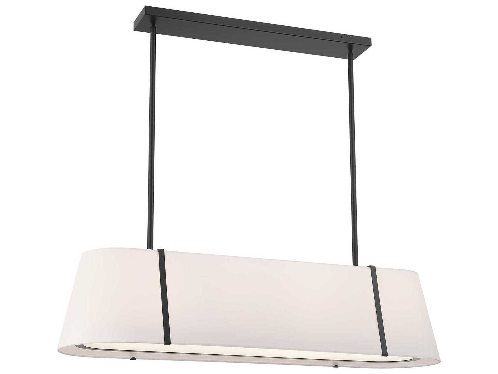 Crystorama Fulton 4-Light Black Island Pendant