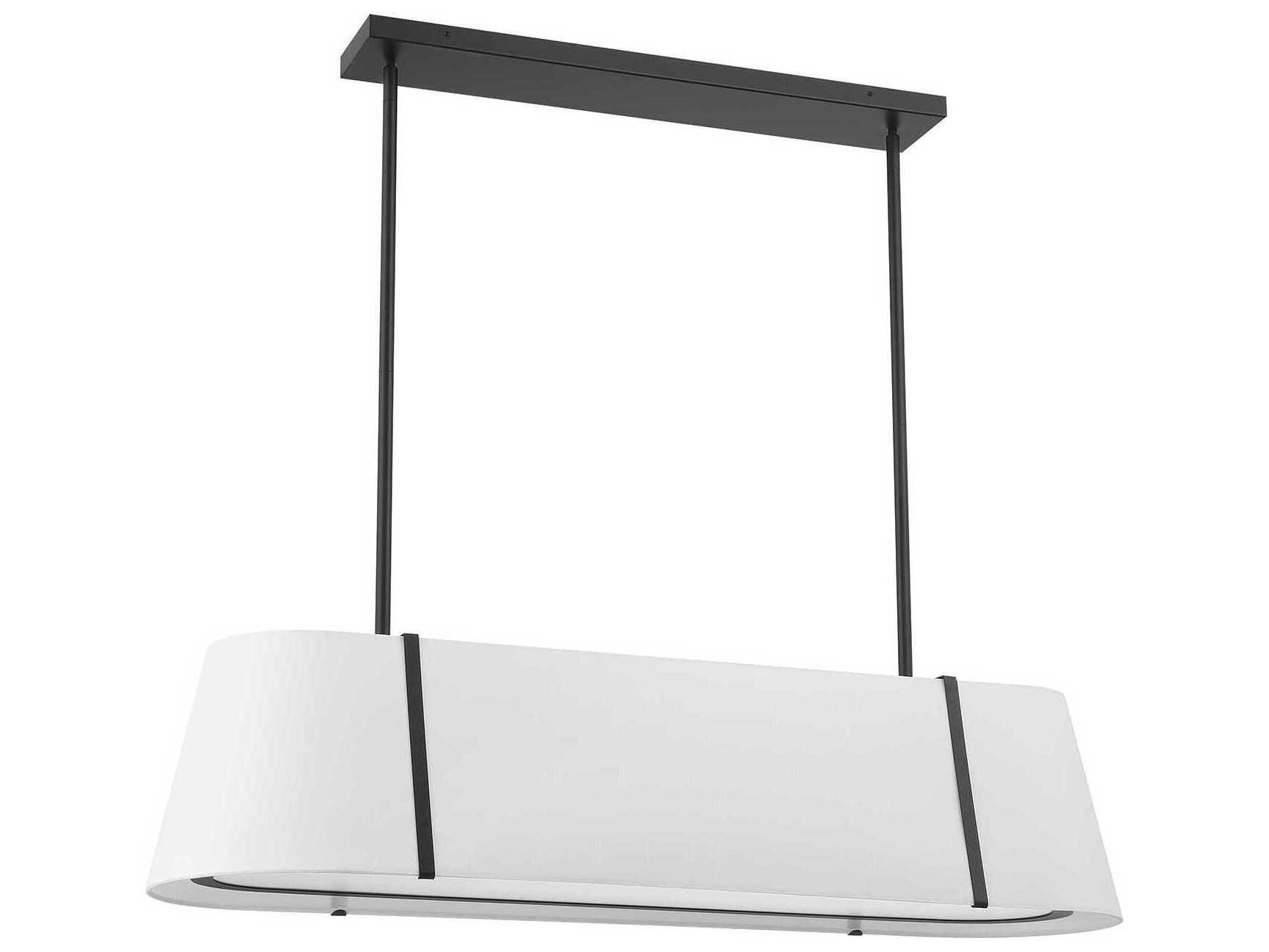 Crystorama Fulton 4-Light Black Island Pendant