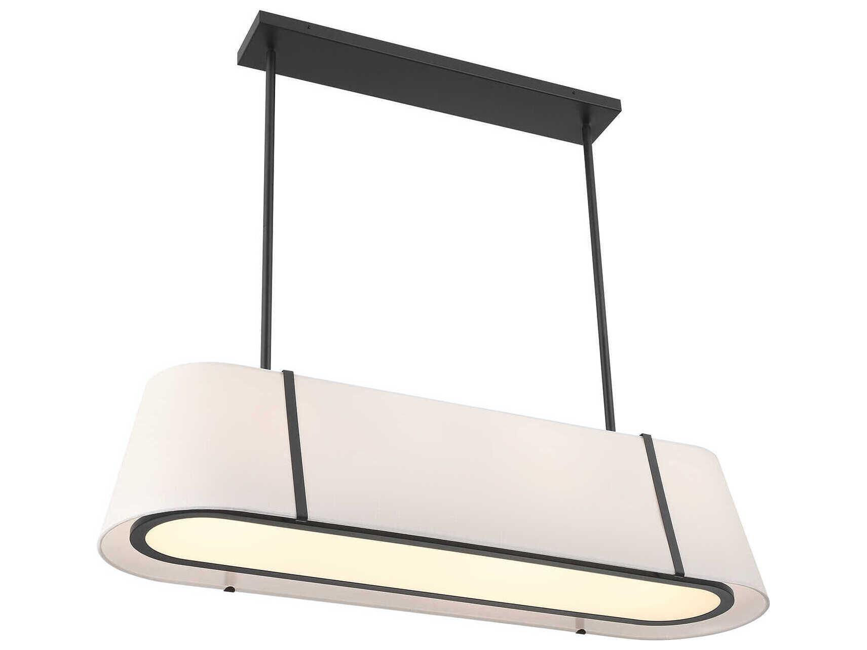 Crystorama Fulton 4-Light Black Island Pendant