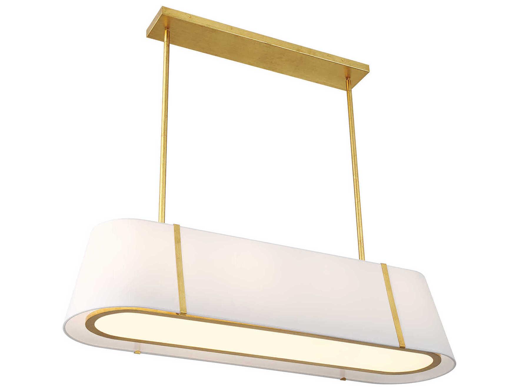 Crystorama Fulton 4-Light Antique Gold Island Pendant