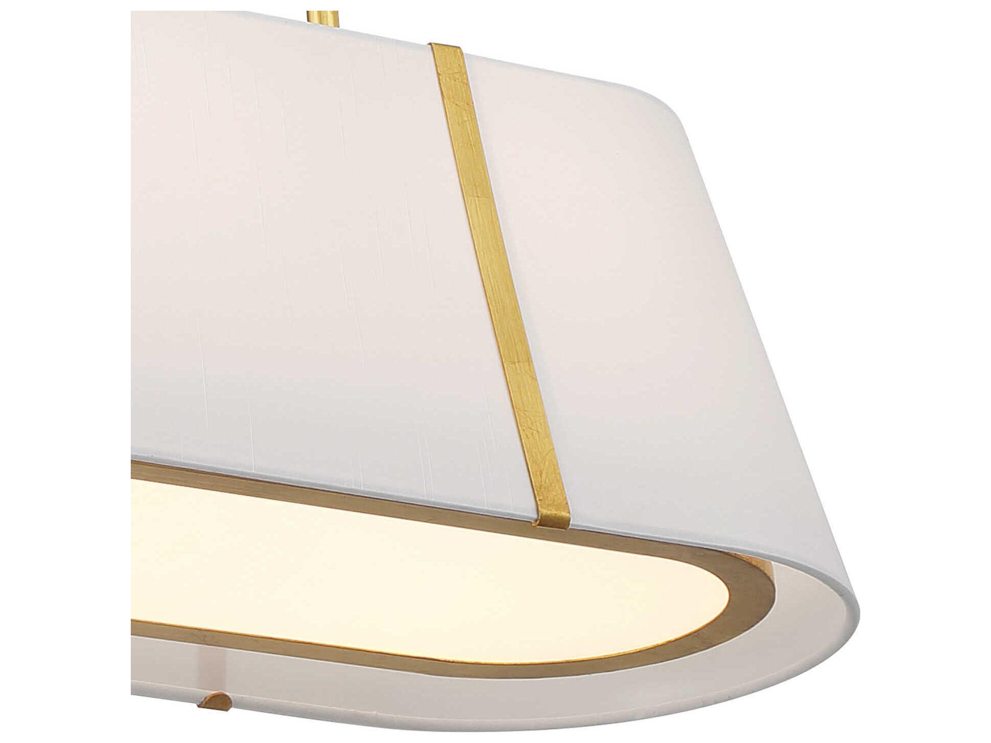 Crystorama Fulton 4-Light Antique Gold Island Pendant