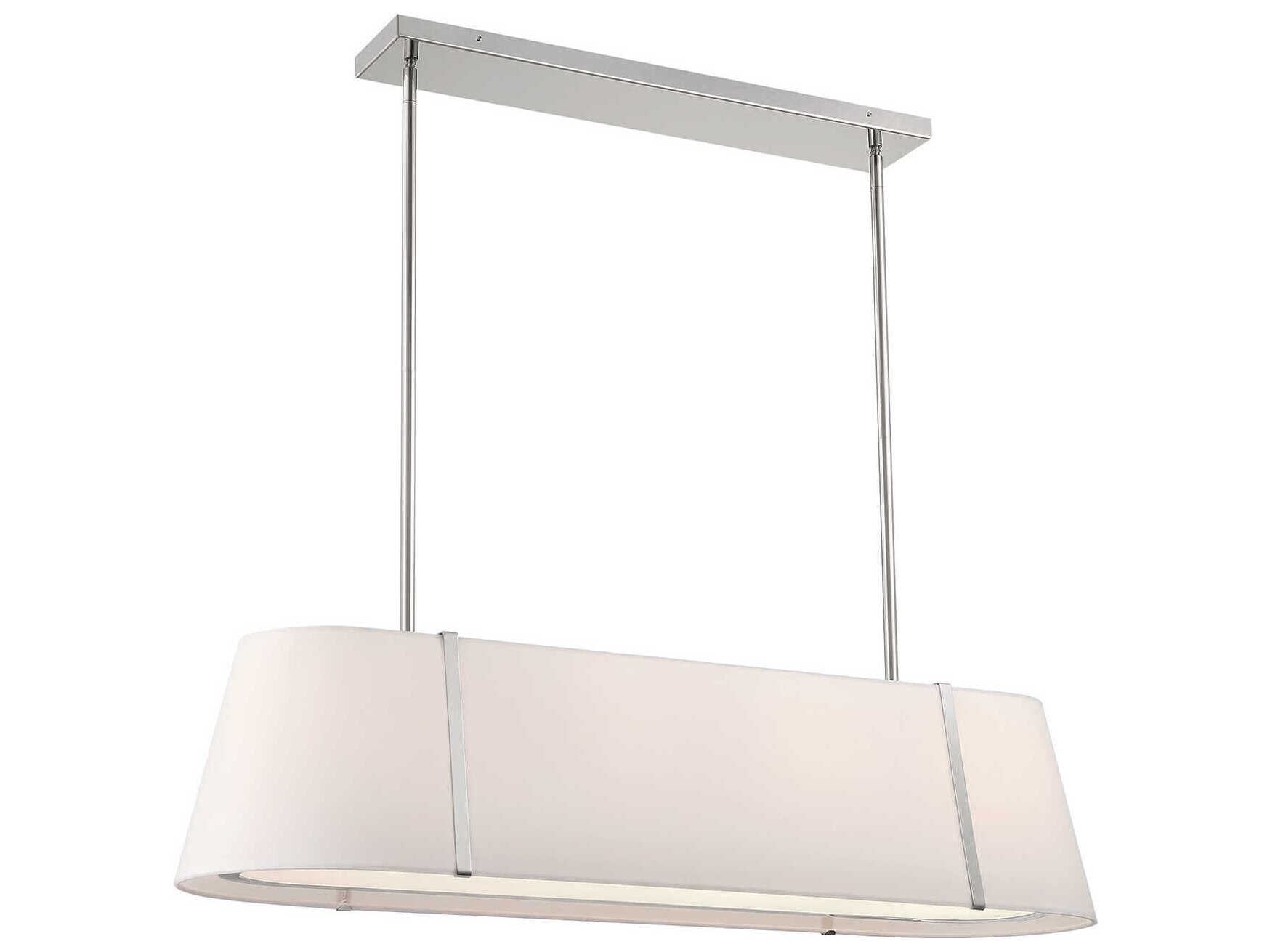 Crystorama Fulton 4-Light Polished Nickel Island Pendant