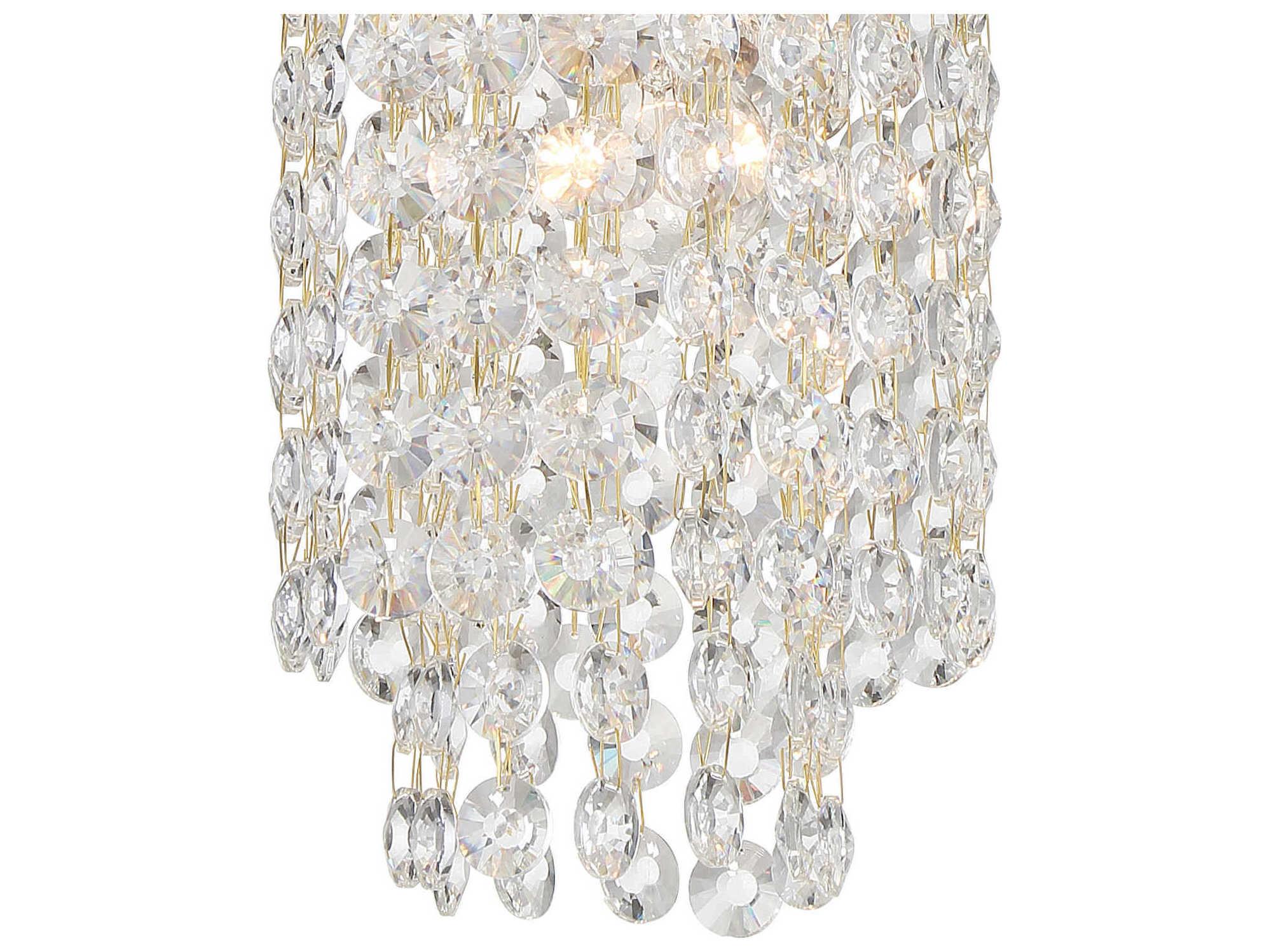 Crystorama Gabrielle 1-Light Antique Gold Crystal Chandelier