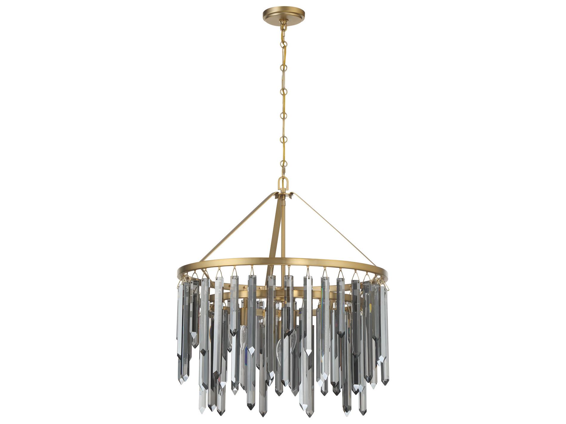 Crystorama Gemma 7-Light Black Candelabra Chandelier