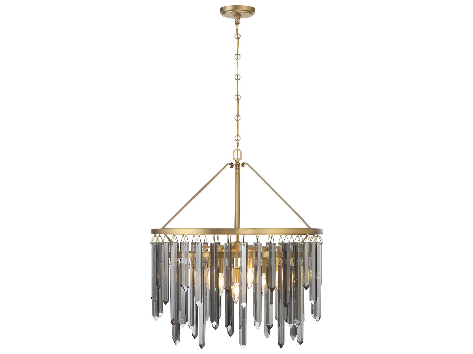 Crystorama Gemma 7-Light Black Candelabra Chandelier