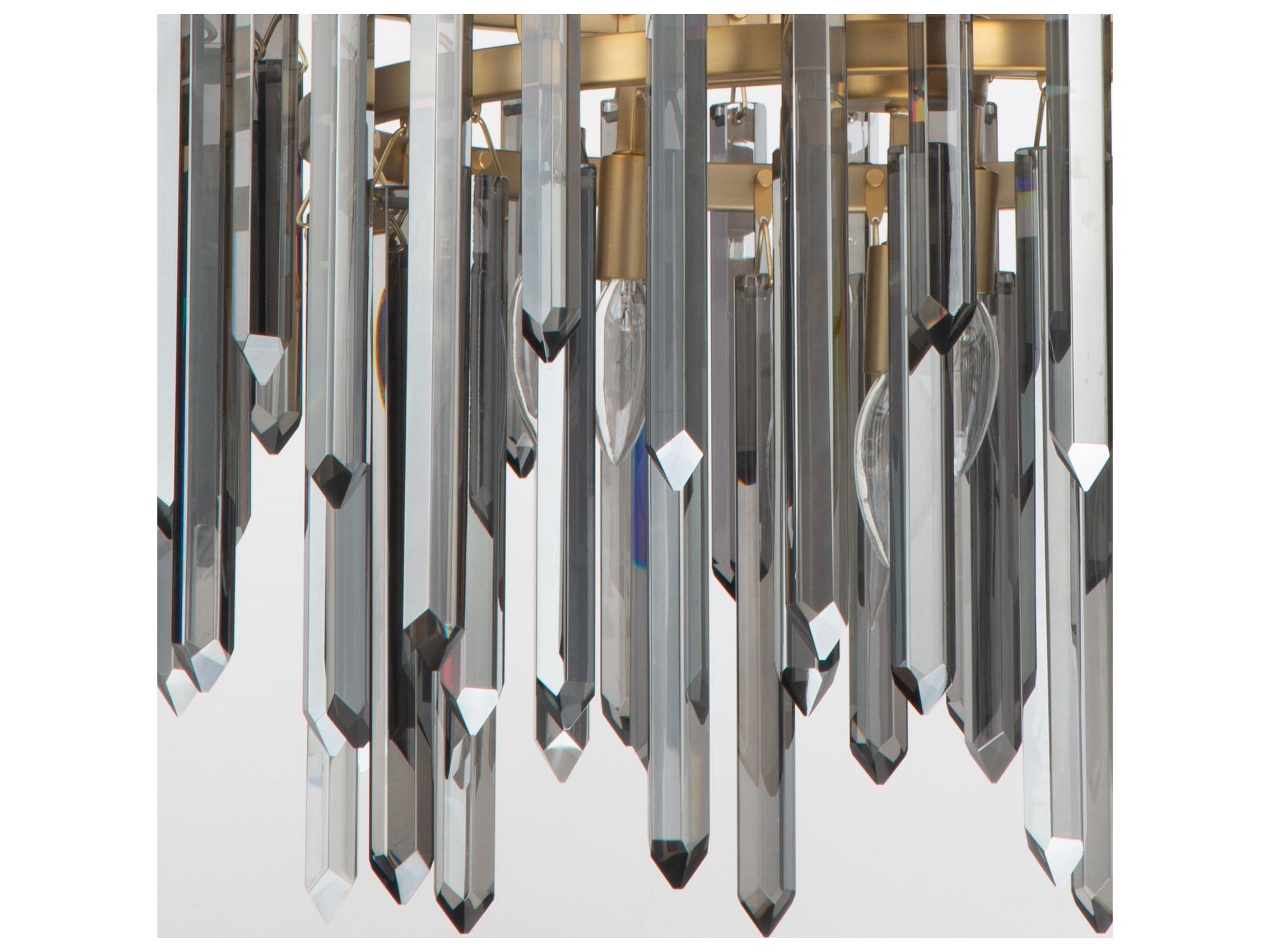 Crystorama Gemma 7-Light Black Candelabra Chandelier