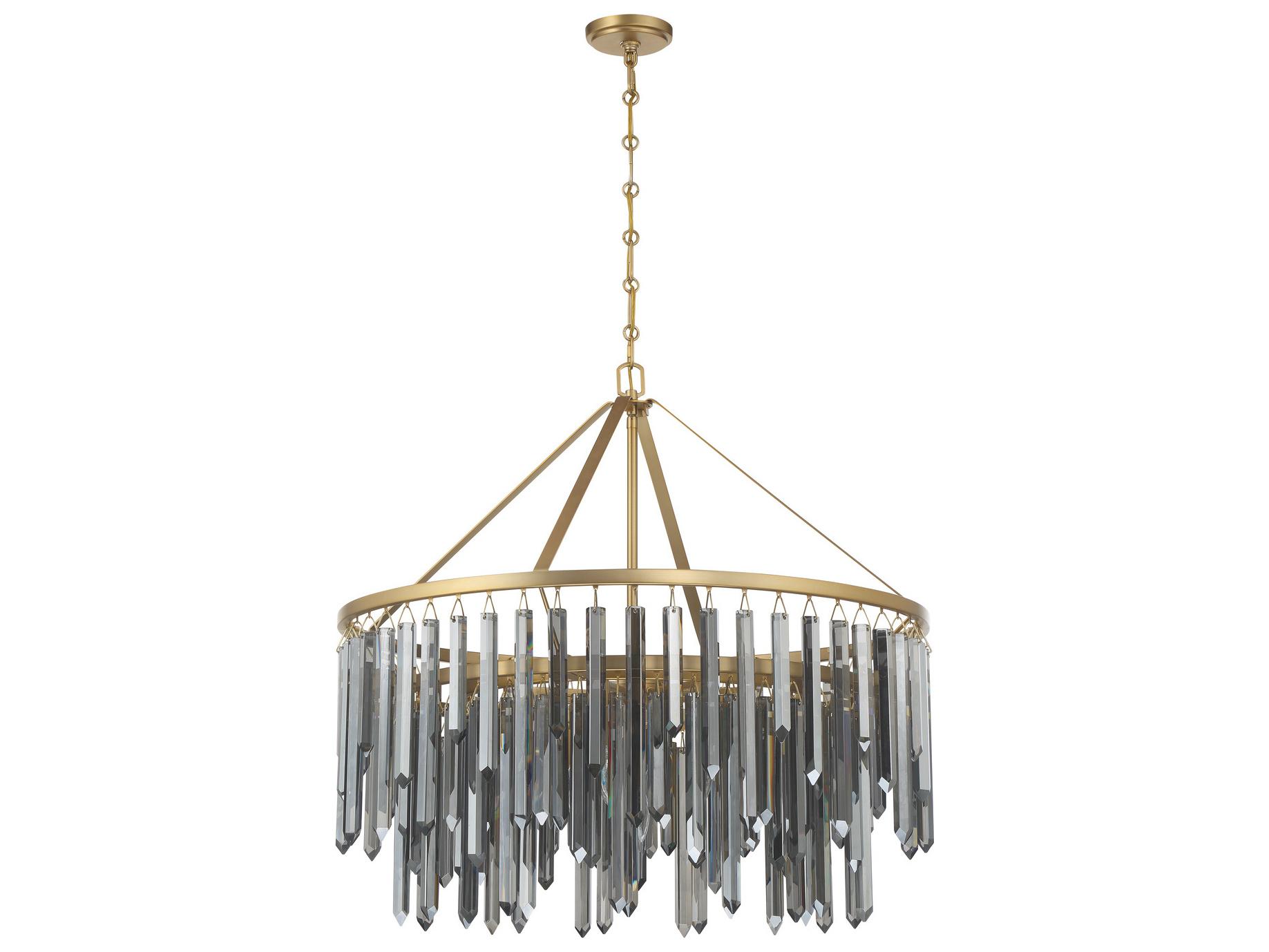 Crystorama Gemma 9-Light Black Candelabra Chandelier