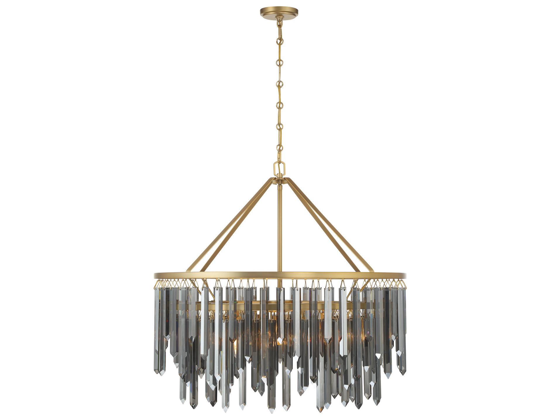 Crystorama Gemma 9-Light Black Candelabra Chandelier