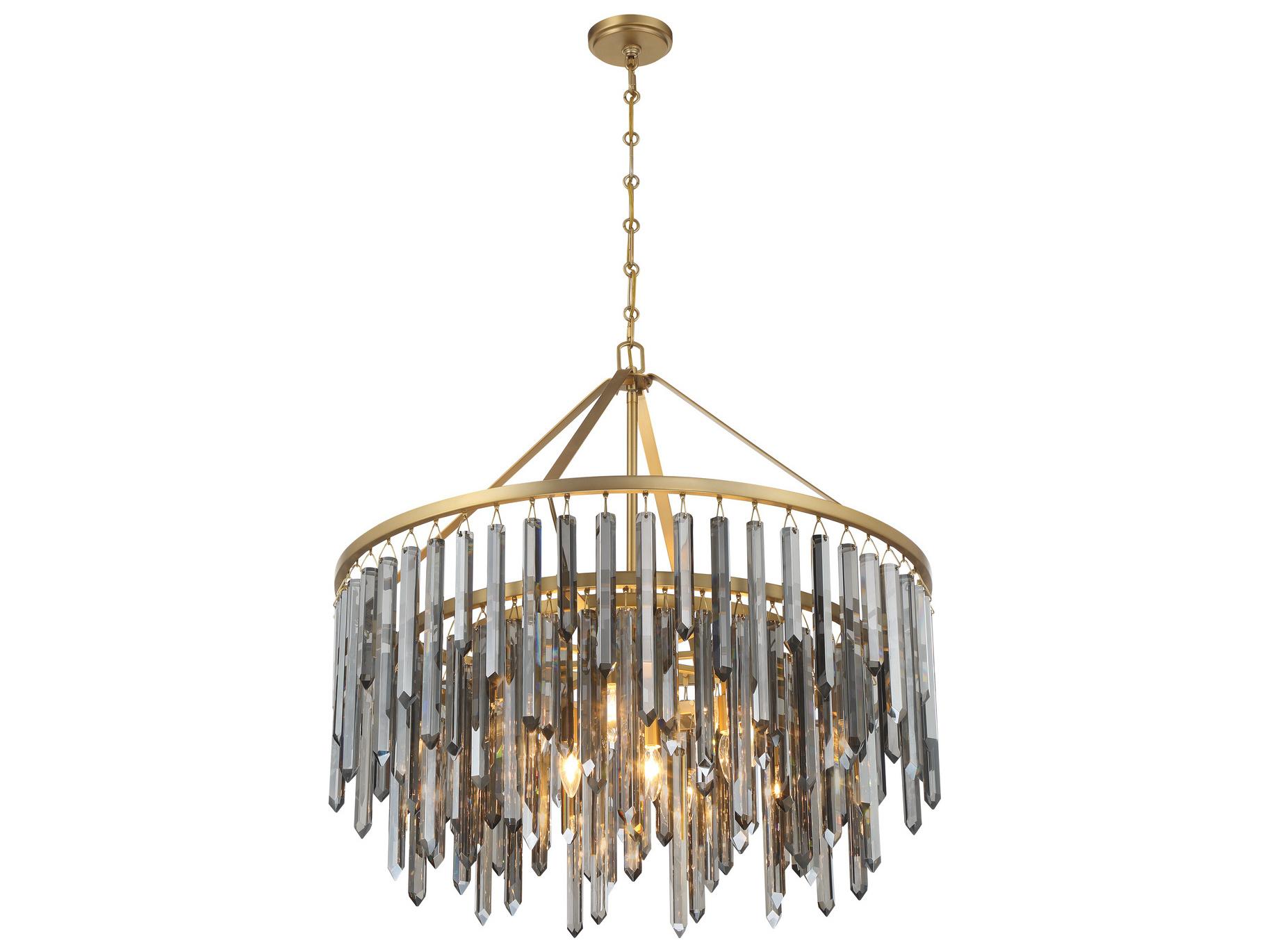 Crystorama Gemma 9-Light Black Candelabra Chandelier