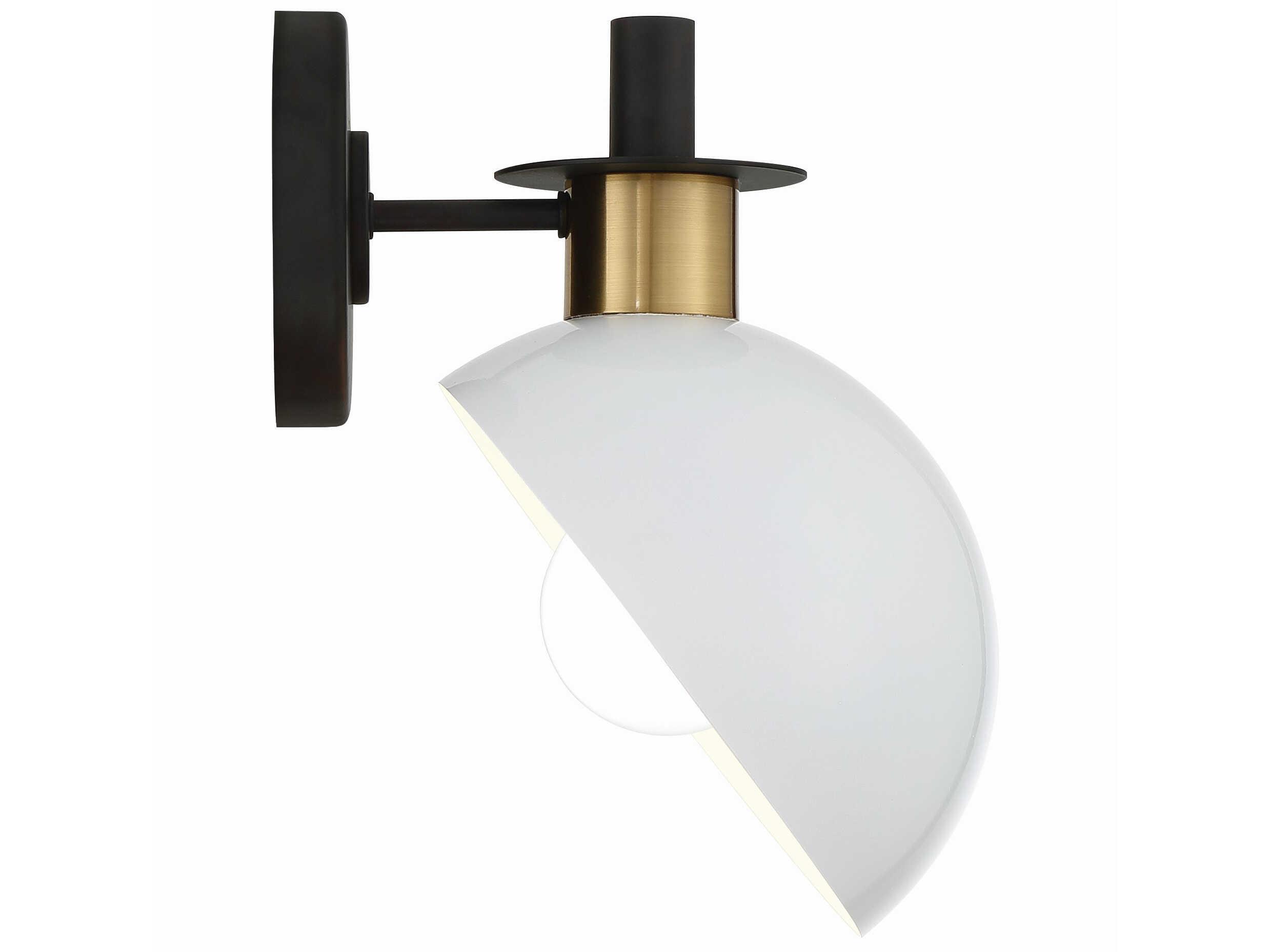 Crystorama Gigi 1-Light Black Aged Brass Wall Sconce