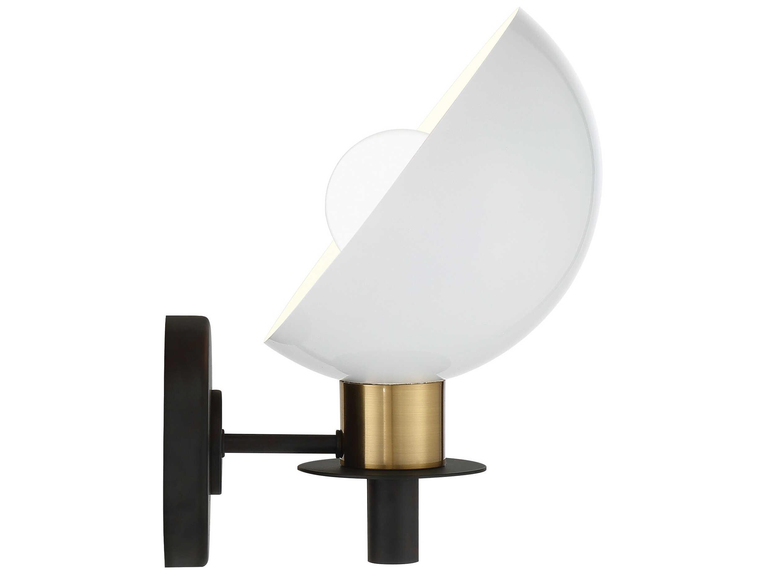 Crystorama Gigi 1-Light Black Aged Brass Wall Sconce