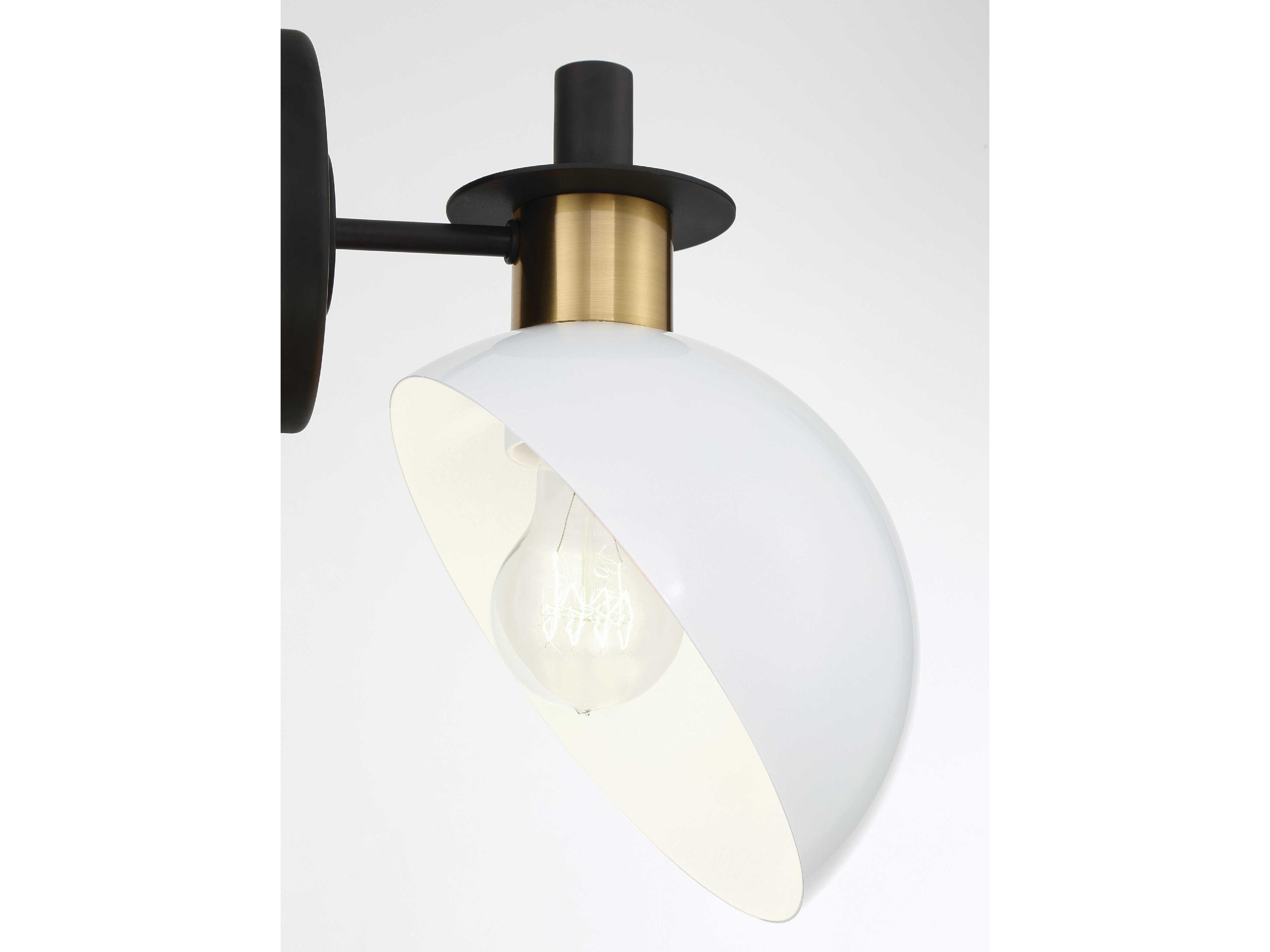 Crystorama Gigi 1-Light Black Aged Brass Wall Sconce