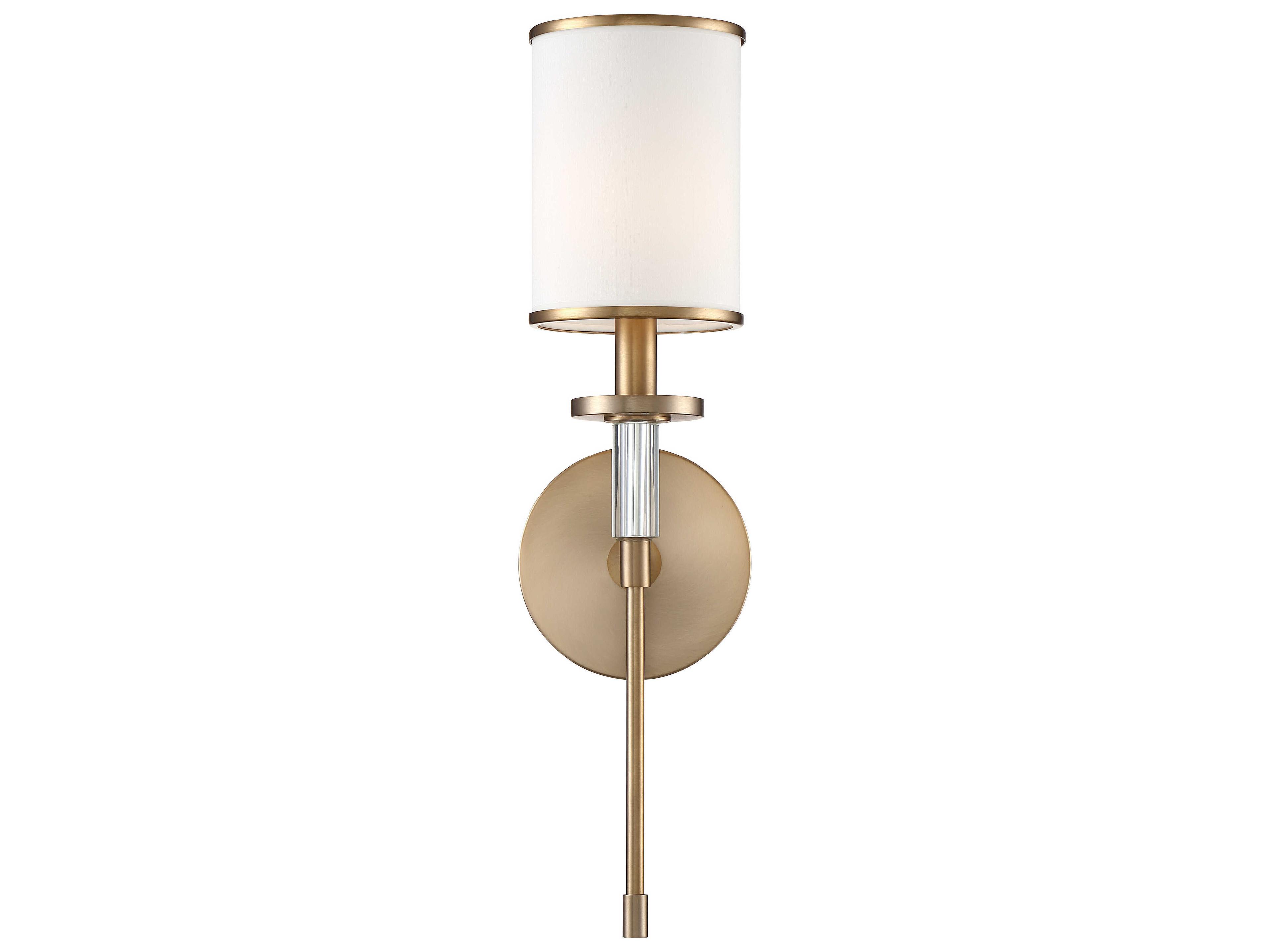Crystorama Hatfield 1-Light Nickel Wall Sconce