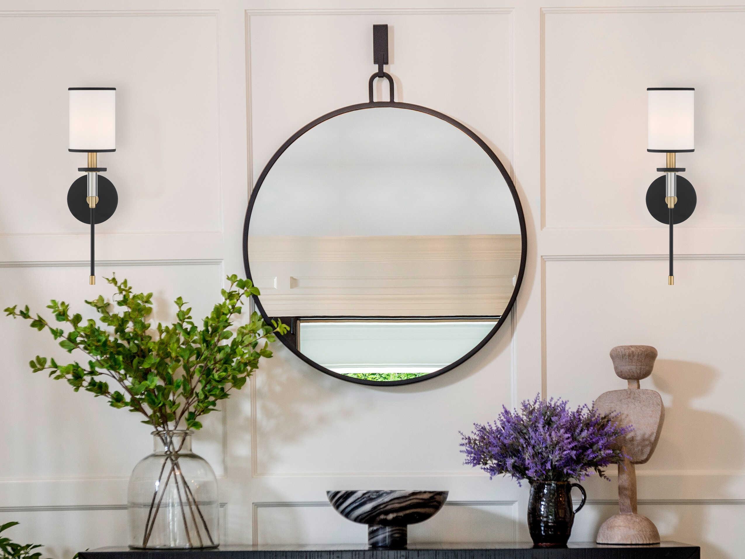 Crystorama Hatfield 1-Light Nickel Wall Sconce