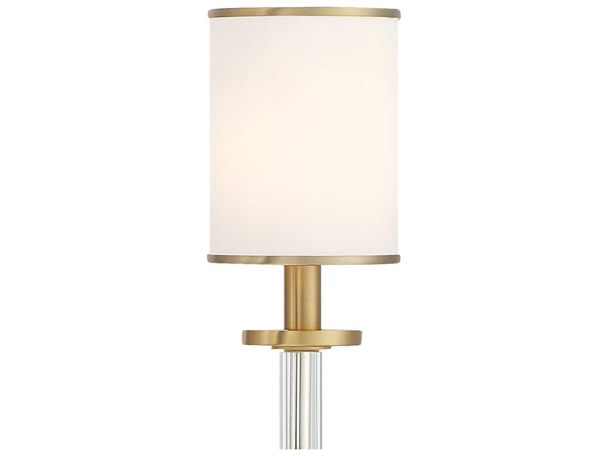 Crystorama Hatfield 8-Light Vibrant Gold Candelabra Chandelier