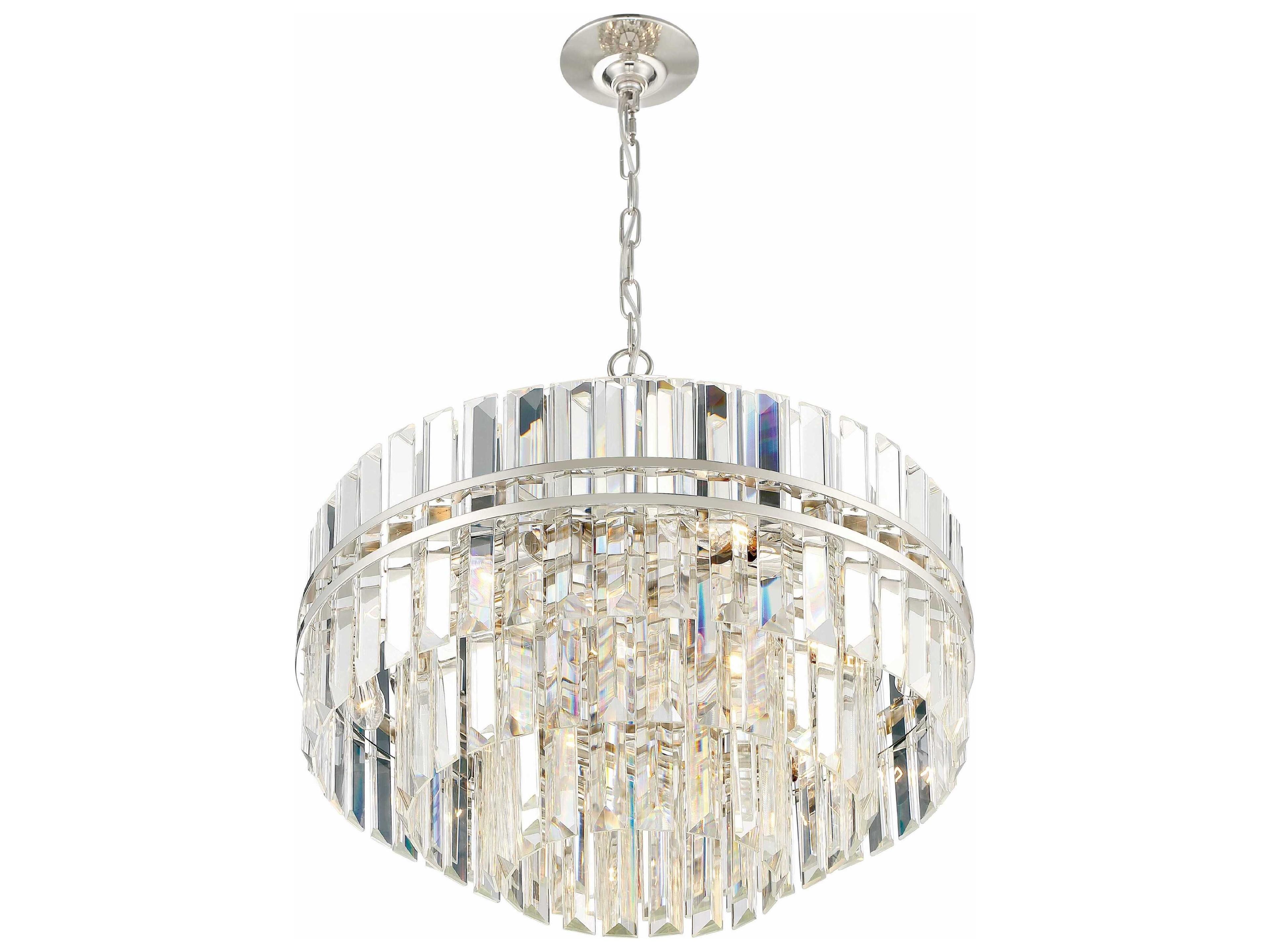 Crystorama Hayes 12-Light Polished Nickel Crystal Tiered Chandelier
