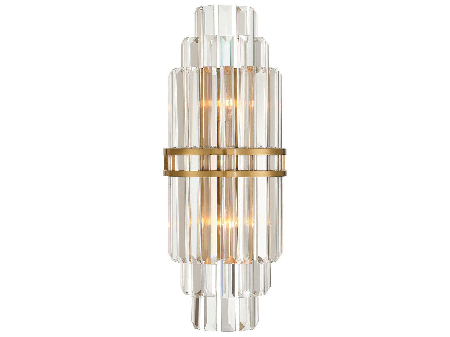 Crystorama Hayes 2-Light Gold Wall Sconce