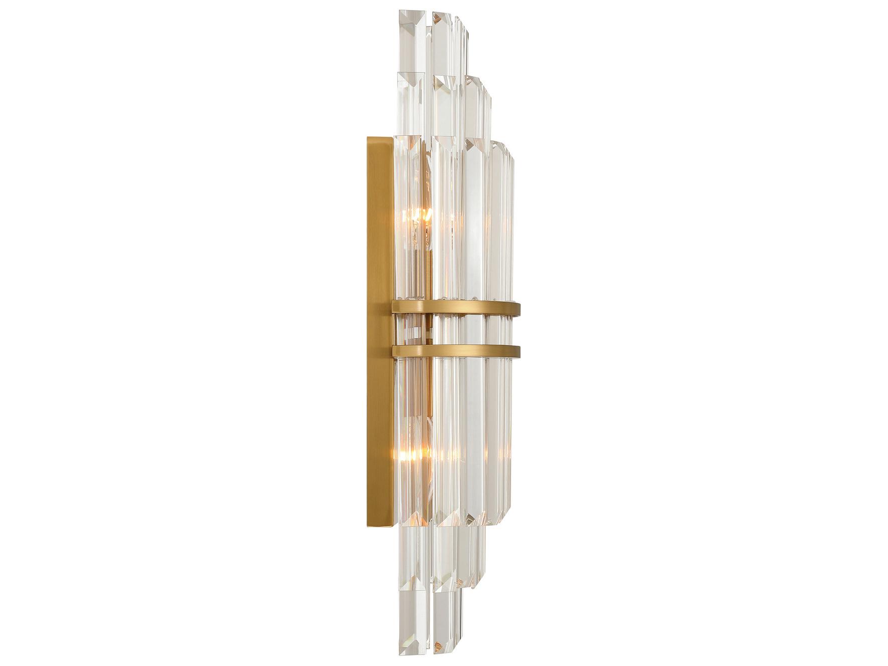 Crystorama Hayes 2-Light Gold Wall Sconce