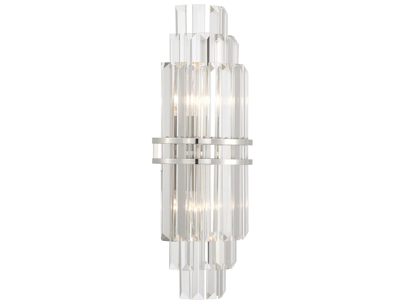 Crystorama Hayes 2-Light Silver Wall Sconce