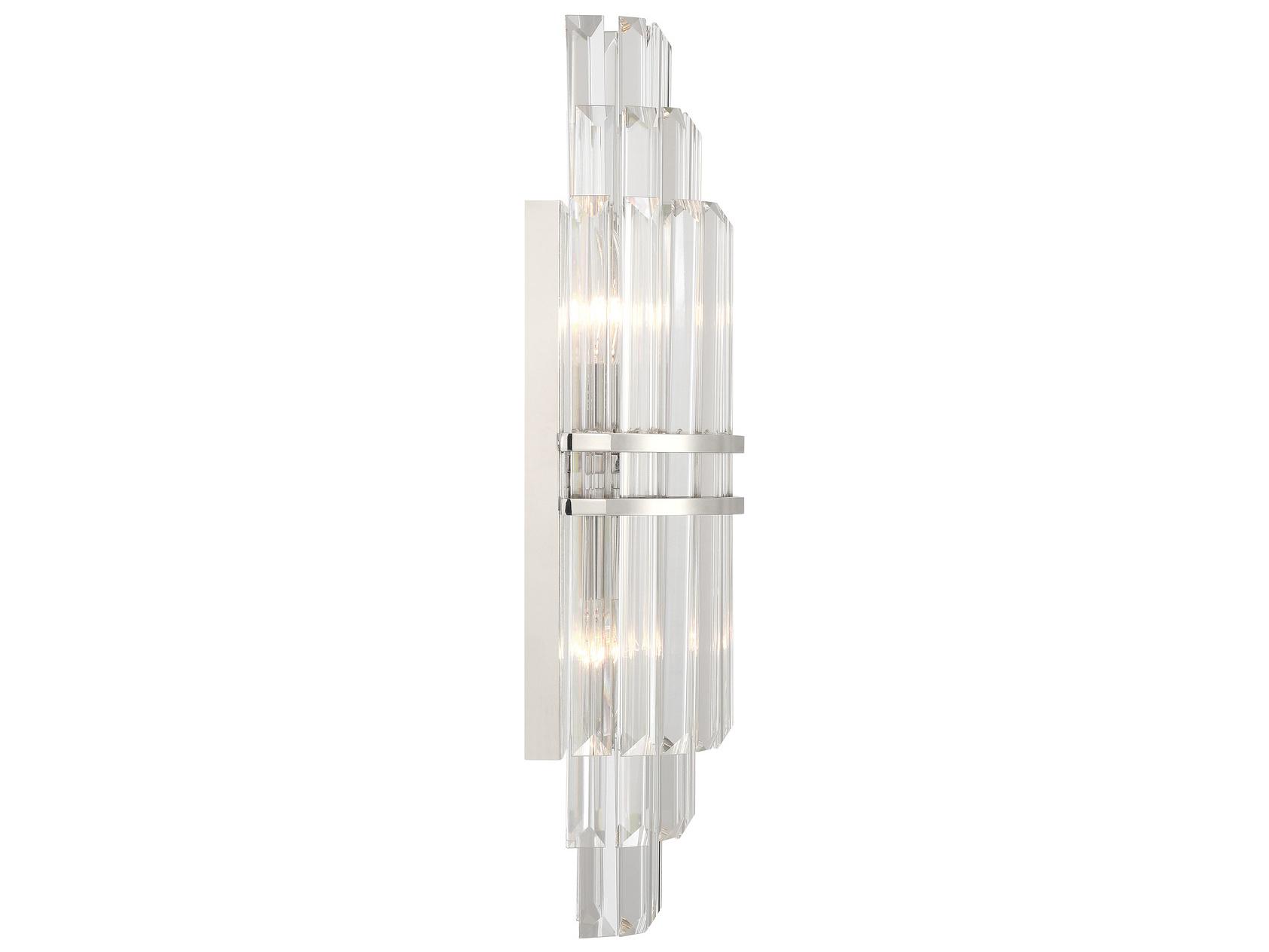 Crystorama Hayes 2-Light Silver Wall Sconce