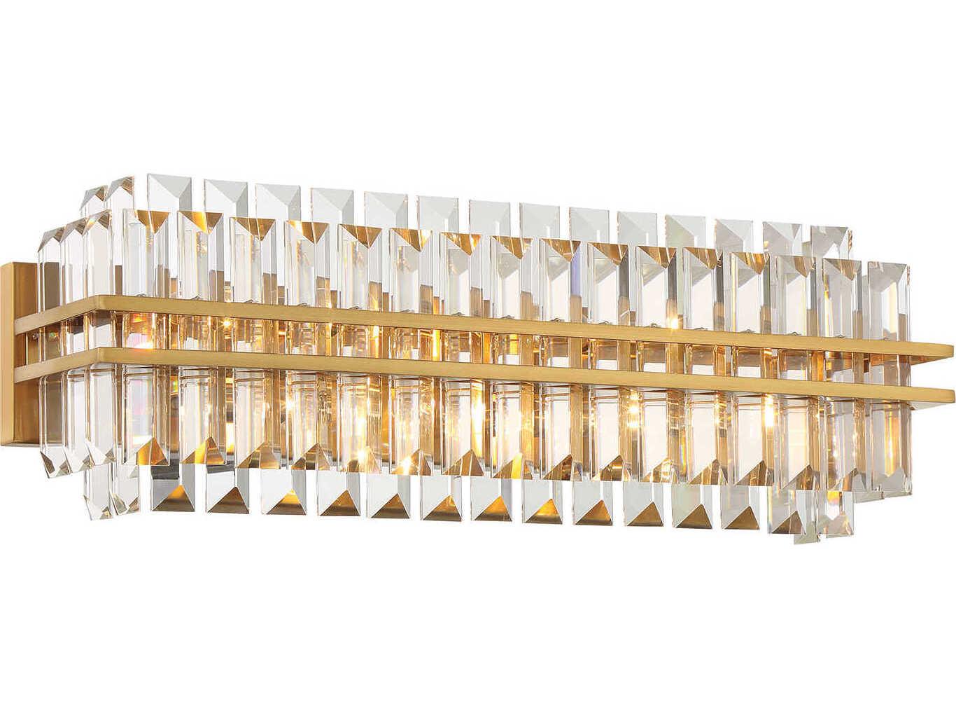 Crystorama Hayes 4-Light Aged Brass Vanity Light