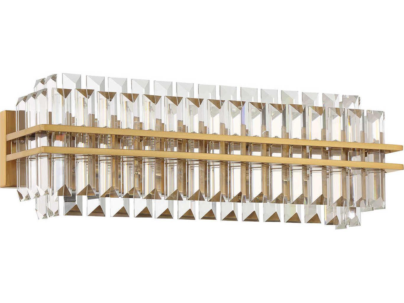 Crystorama Hayes 4-Light Aged Brass Vanity Light