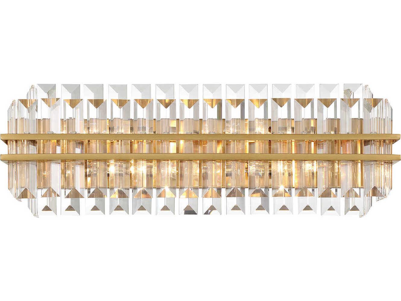 Crystorama Hayes 4-Light Aged Brass Vanity Light