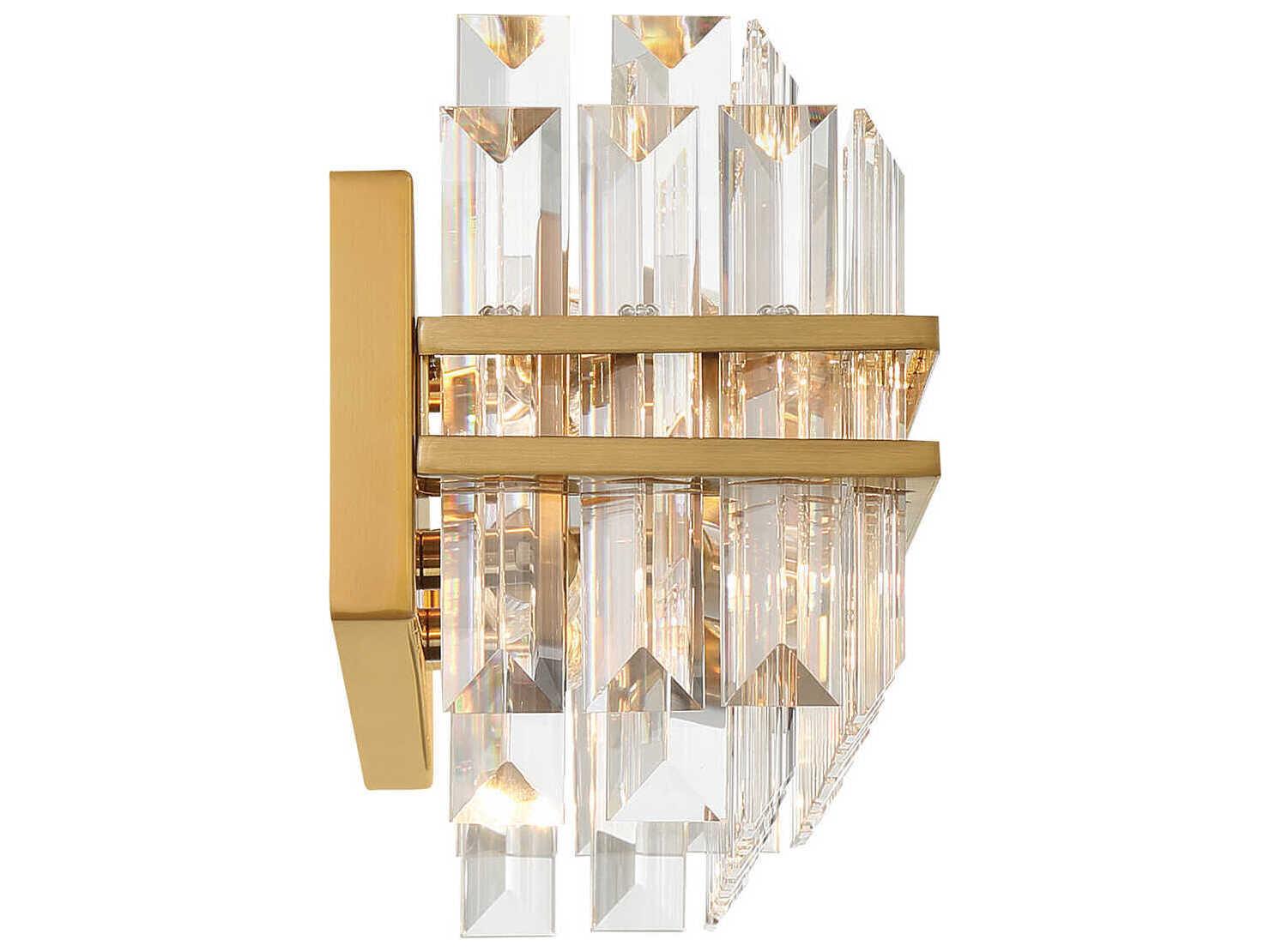 Crystorama Hayes 4-Light Aged Brass Vanity Light