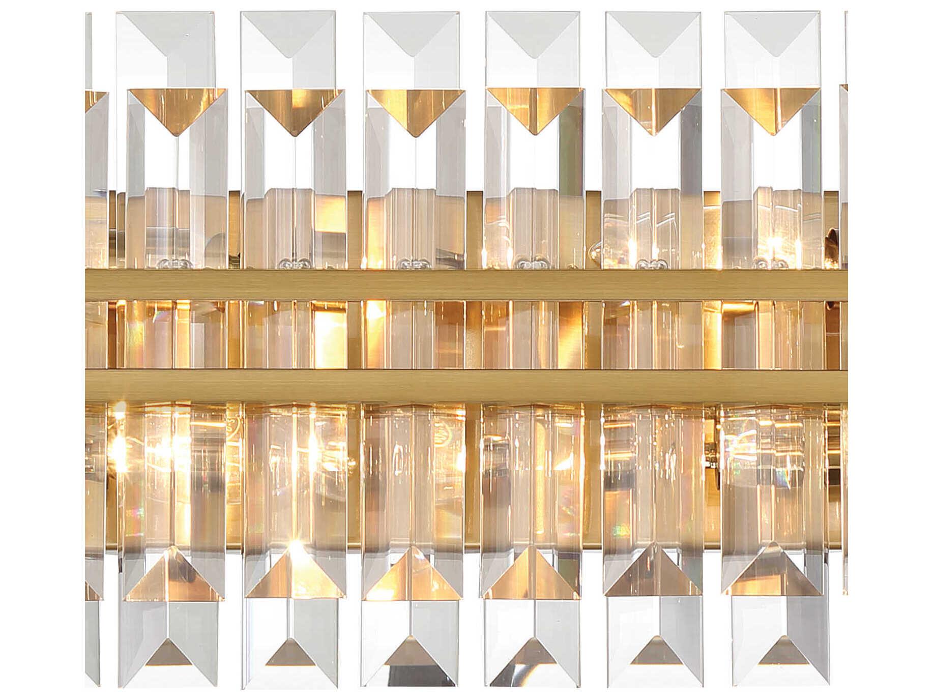 Crystorama Hayes 4-Light Aged Brass Vanity Light