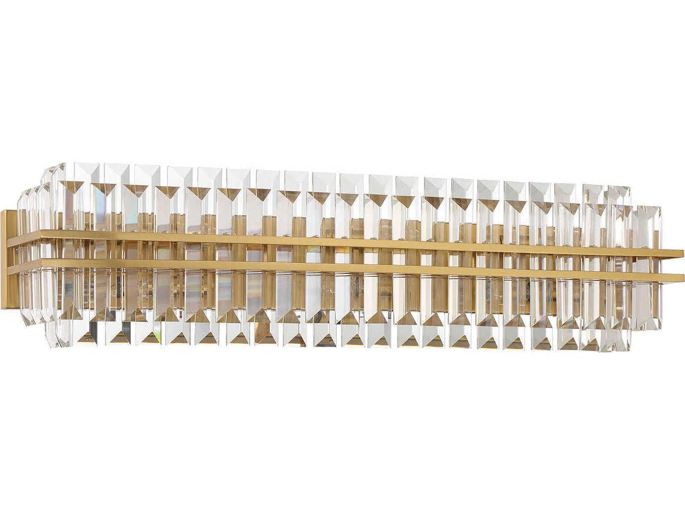 Crystorama Hayes 6-Light Aged Brass Vanity Light