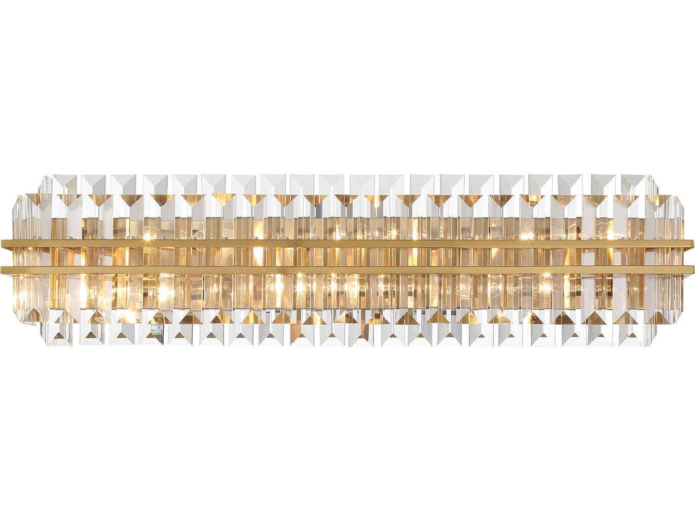 Crystorama Hayes 6-Light Aged Brass Vanity Light